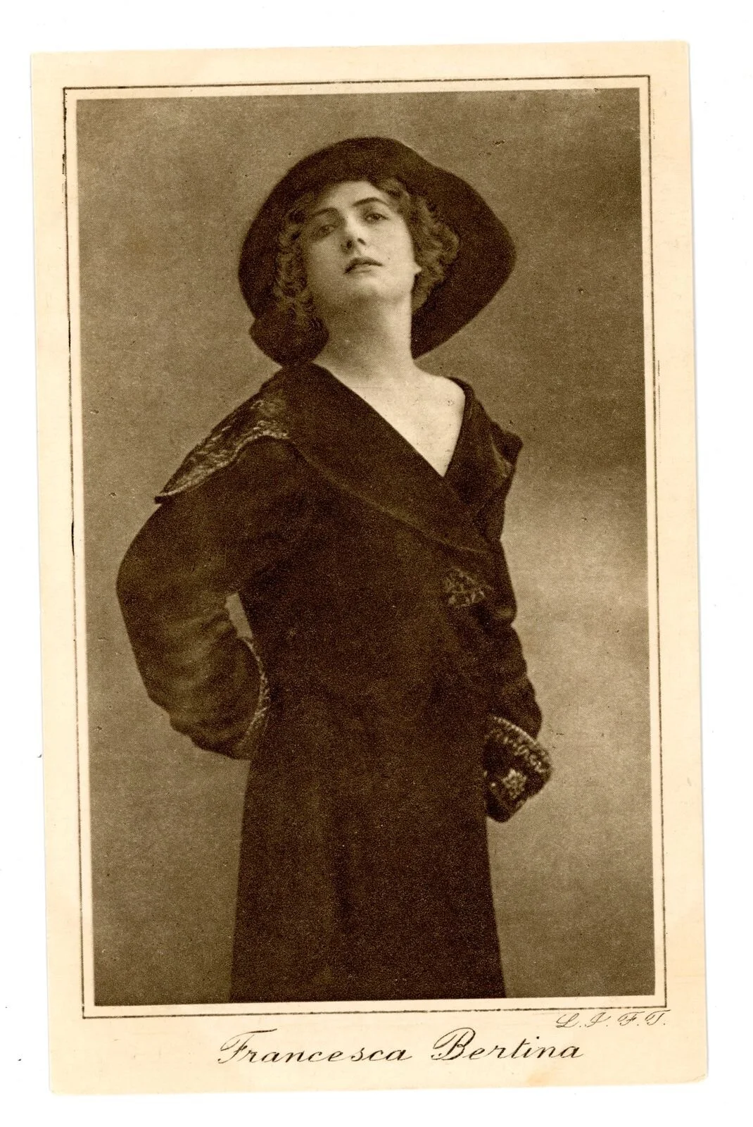 Vintage Francesca Bertina printed actress card film history cinema #82, изображение 2