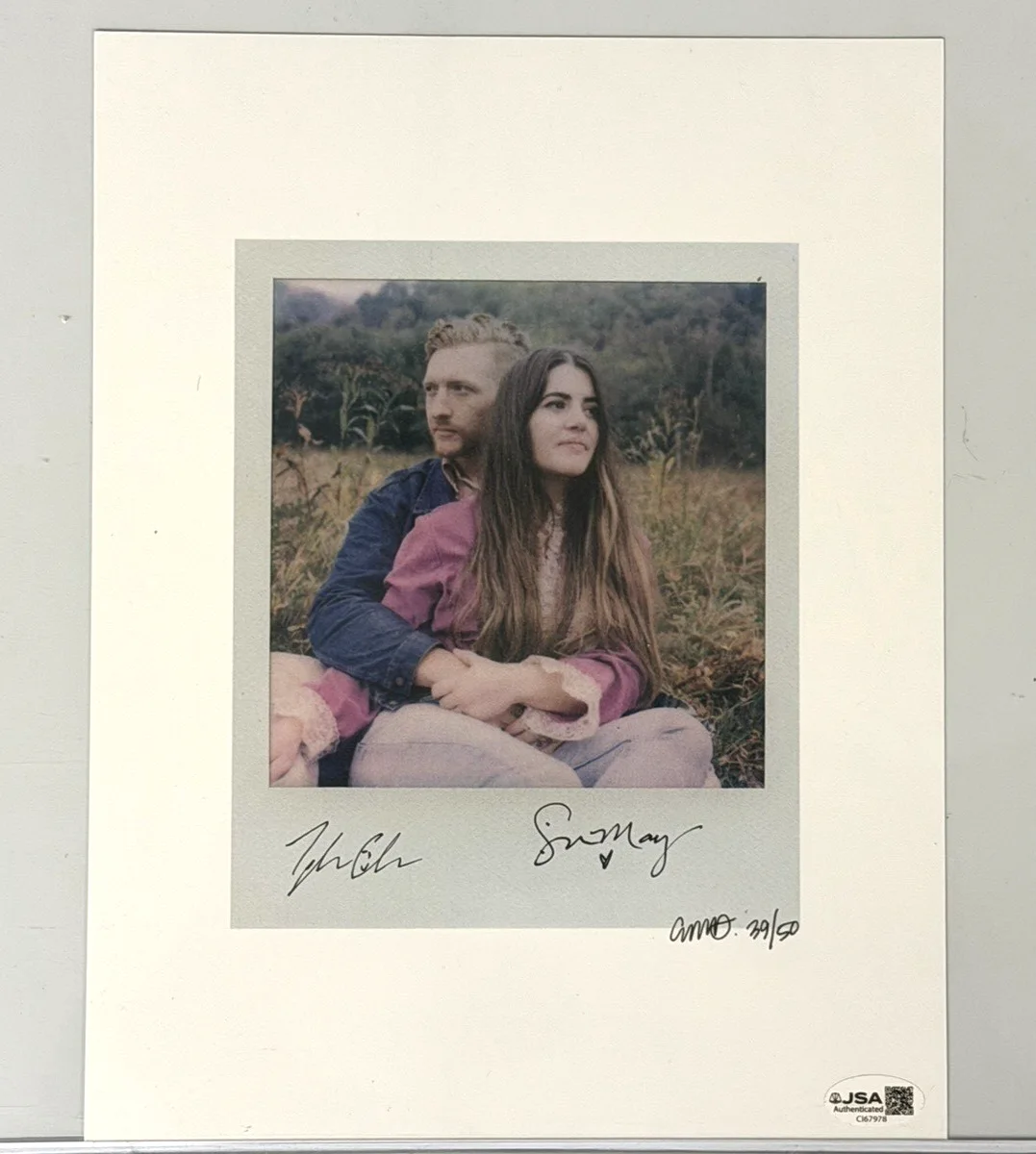 Tyler Childers & Senora May Signed Limited Photo Anniversary Auto 39/50 JSA COA, изображение 2