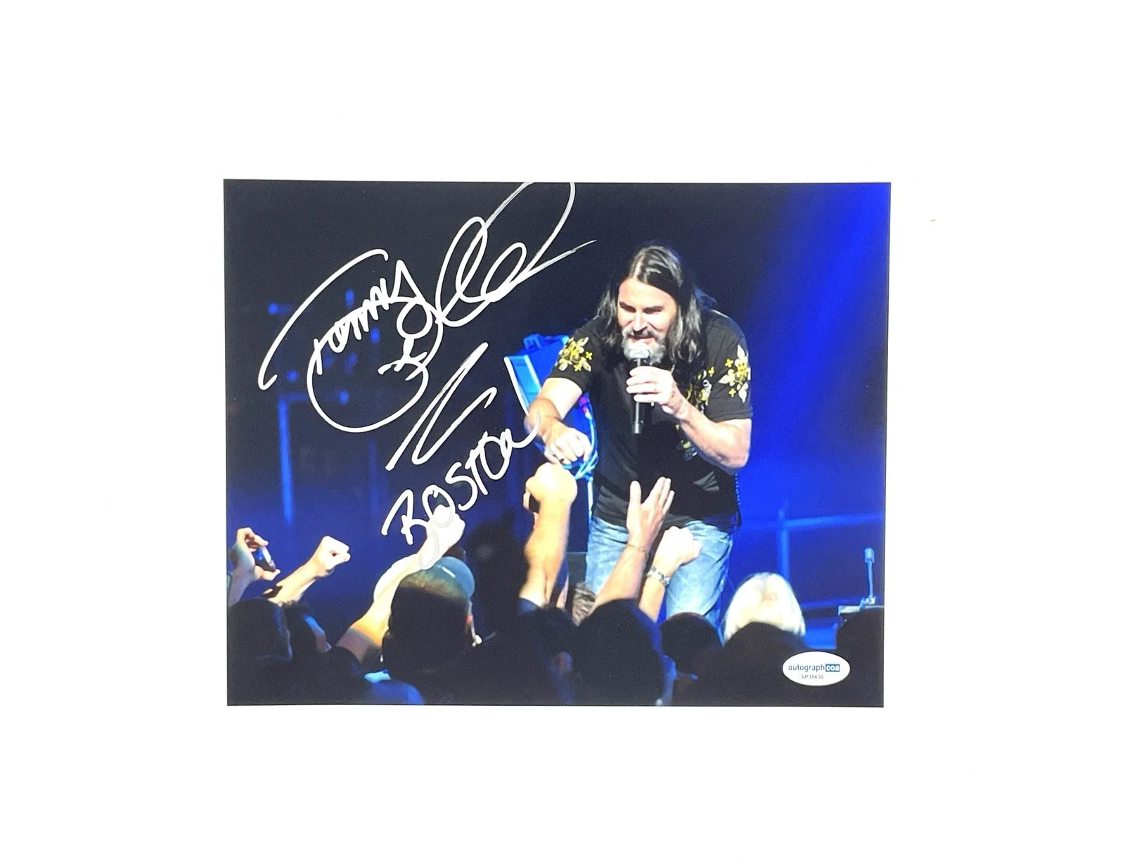 Tommy DeCarlo Boston Lead Vocalist Autographed Hand Signed 8x10 Photo ACOA 🎙️, image 2