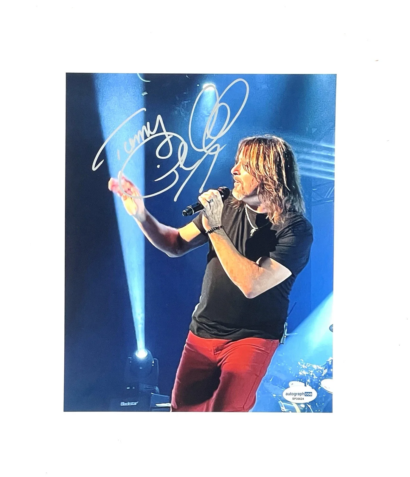 Tommy DeCarlo Boston Lead Vocalist Autographed Hand Signed 8x10 Photo ACOA 🎙️, image 2
