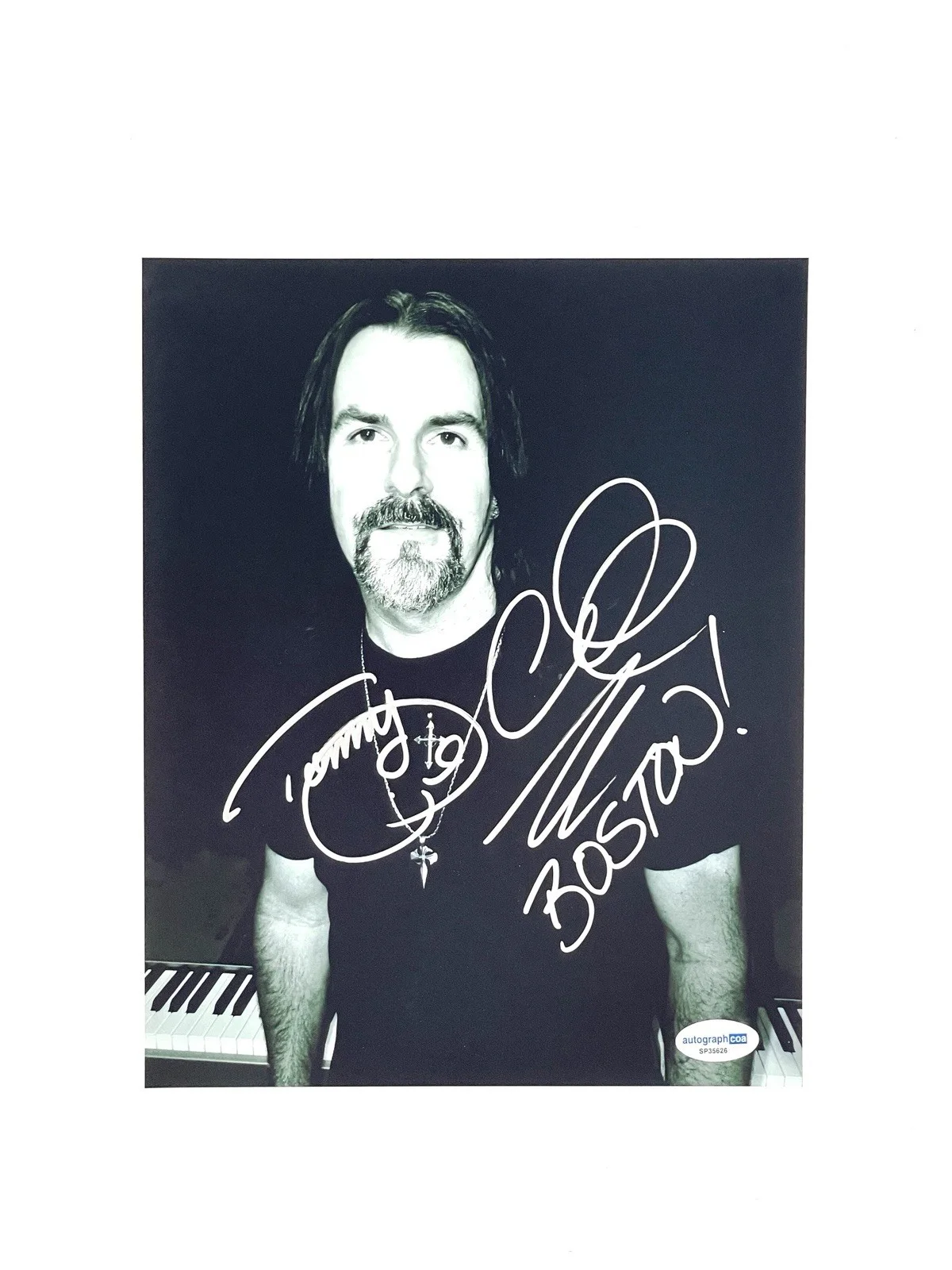 Tommy DeCarlo Boston Lead Vocalist Autographed Hand Signed 8x10 Photo ACOA 🎙️, image 2