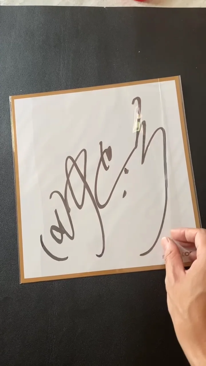 AUTHENTIC Mayumi Tanaka Hand-Signed Shikishi LUFFY Voice Actor One Piece VICTOR, image 2