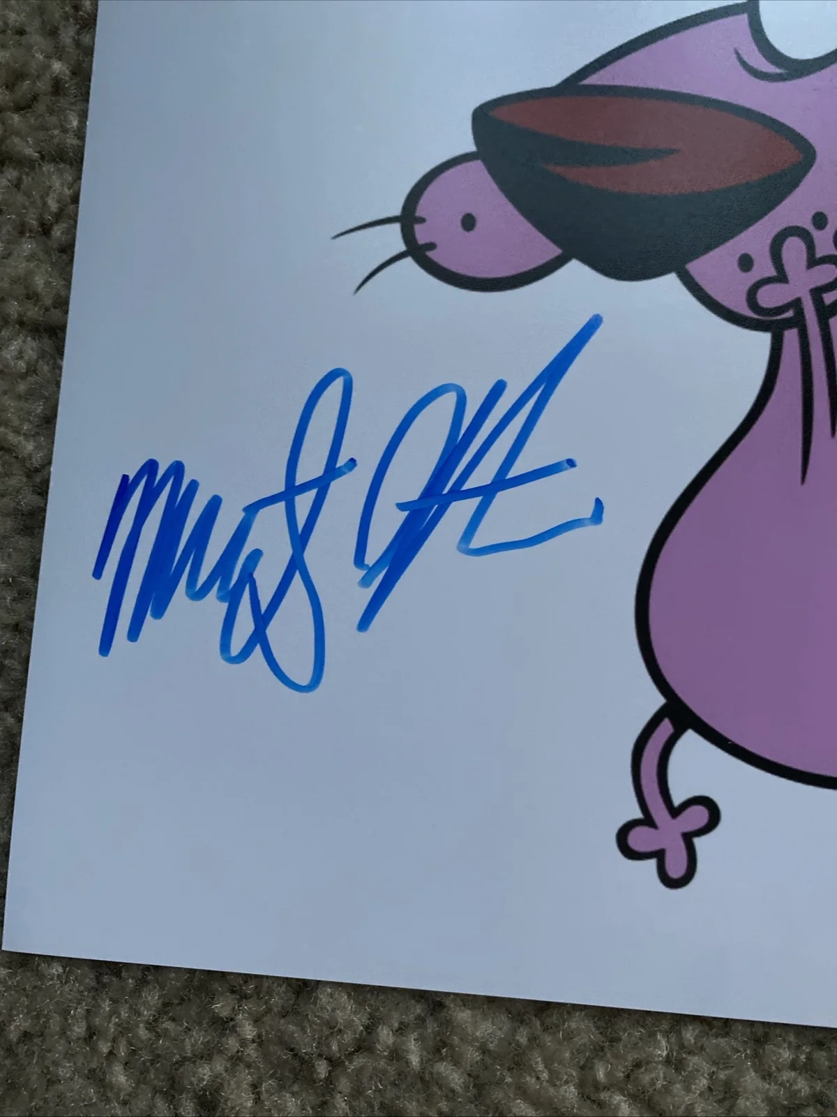 Marty Grabstein Courage The Cowardly Dog Signed 8x10 Photo Beckett BAS, image 2