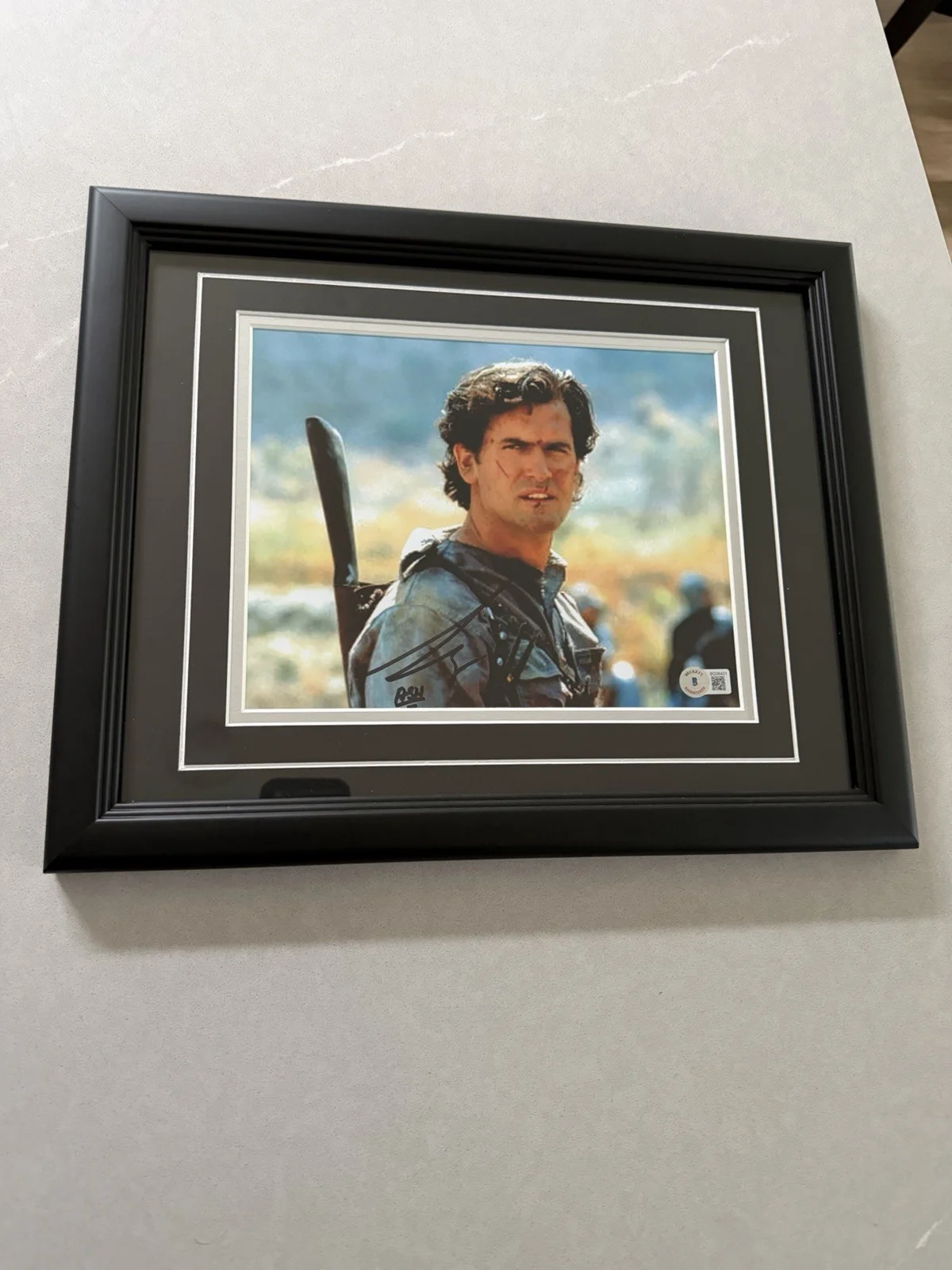 Bruce Campbell — Bruce Campbell signed autographed Custom Framed Ash 8x10 photo Beckett BAS COA