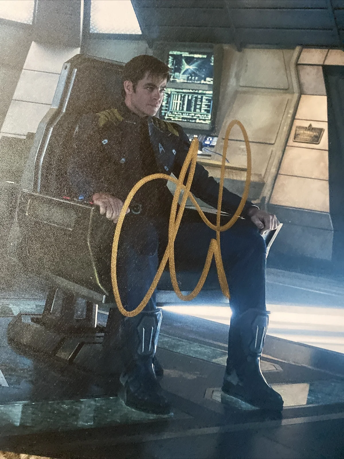 Chris Pine "Star Trek" Signed 8x10 Photo Beckett BAS COA, image 2