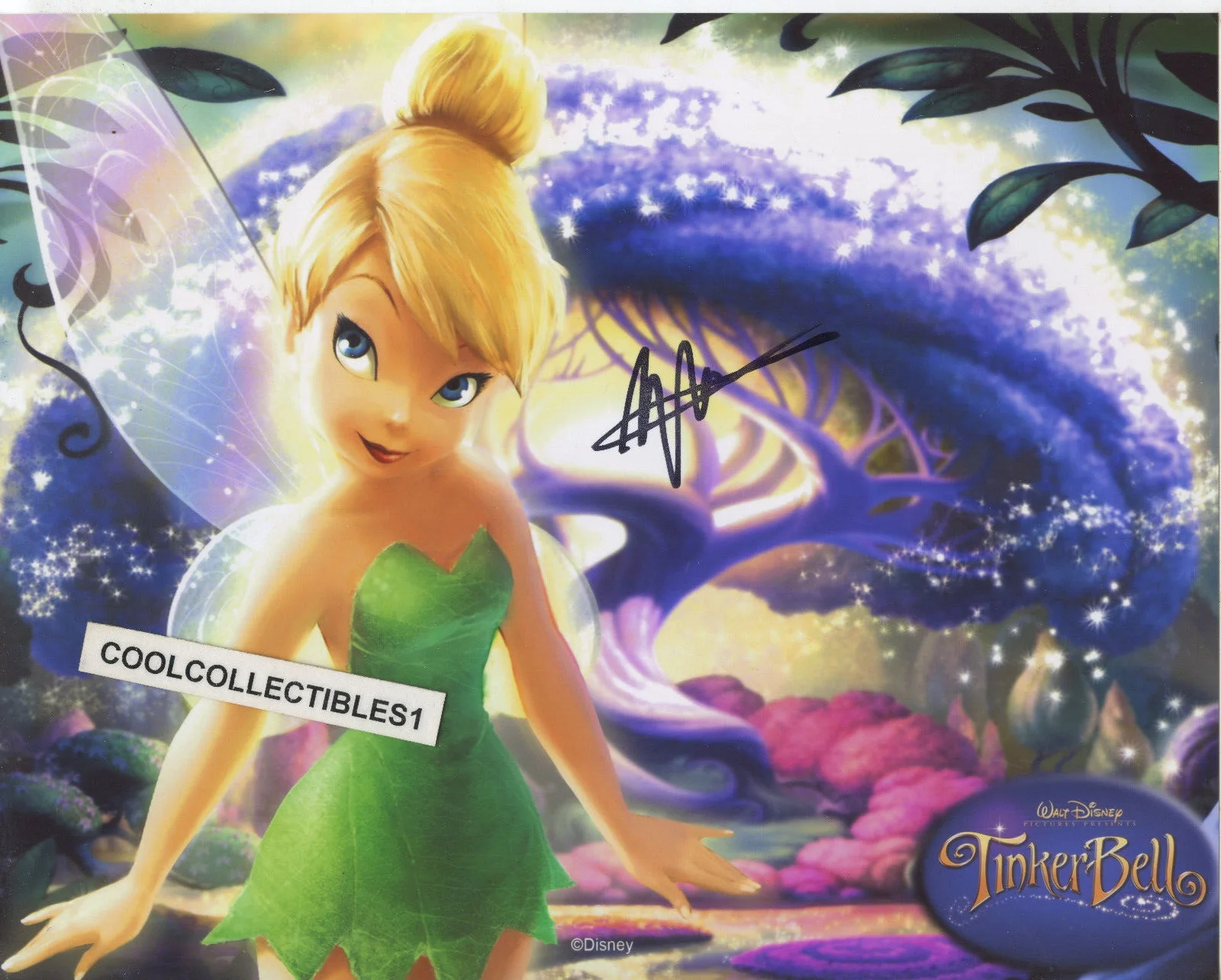 MAE WHITMAN — MAE WHITMAN "TINKERBELL" IN PERSON SIGNED 8X10 COLOR PHOTO 3 COA "PROOF"