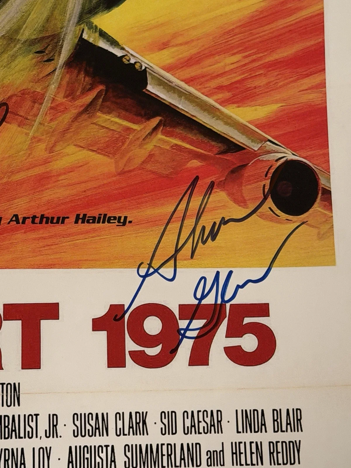 Larry Storch Nancy Olson Sharon Gless Signed 11x17 Airport 75 Poster Print, изображение 3