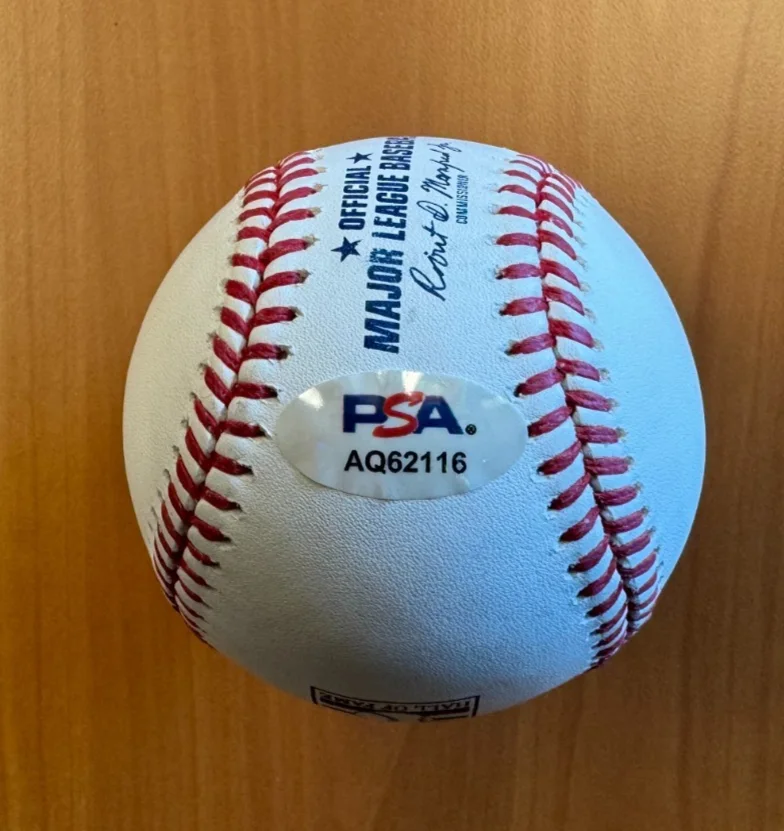 Post Malone Signed Autographed ROMLB Hall of Fame Baseball PSA/DNA COA, image 2