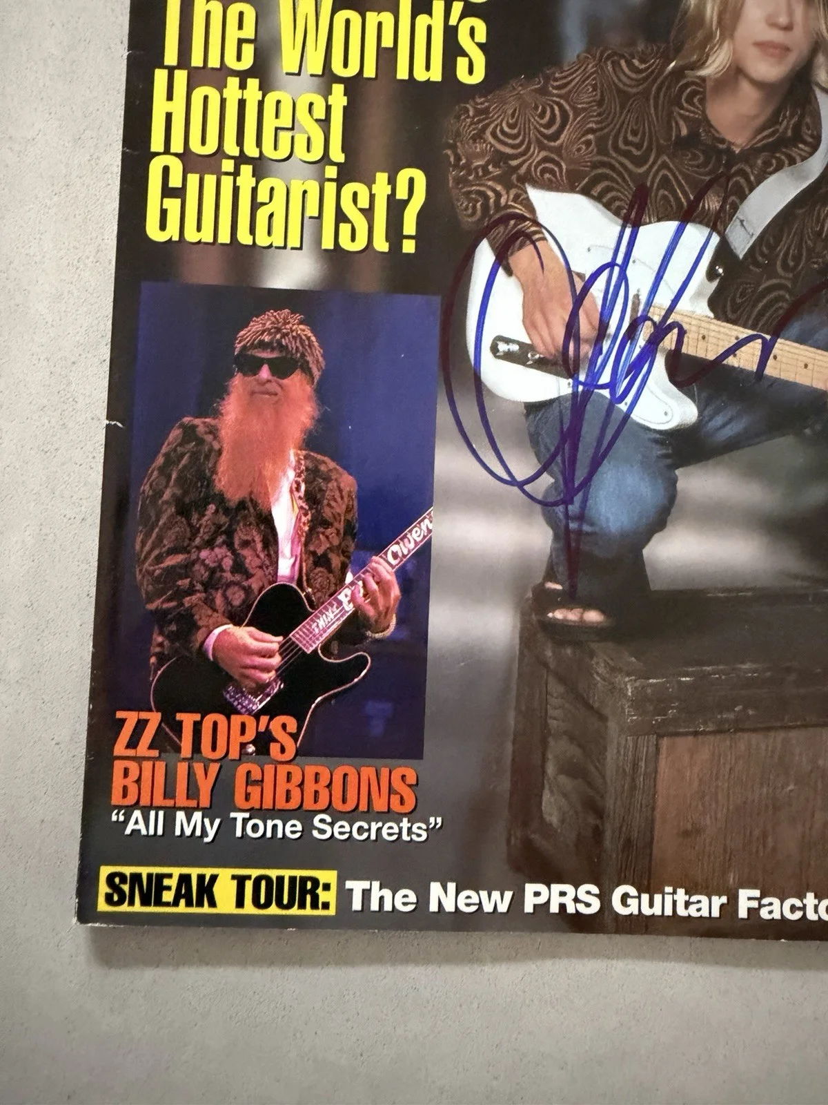 Jonny Lang signed autographed Guitar Shop Magazine 1998 PSA/DNA COA Guitar Blues, image 4