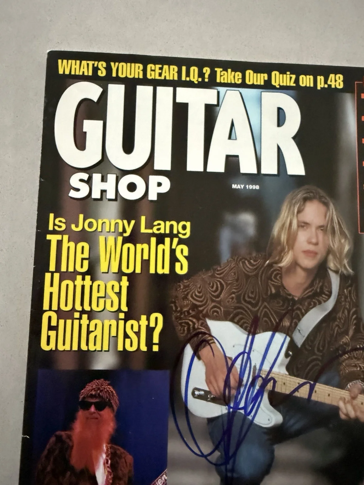 Jonny Lang signed autographed Guitar Shop Magazine 1998 PSA/DNA COA Guitar Blues, image 5