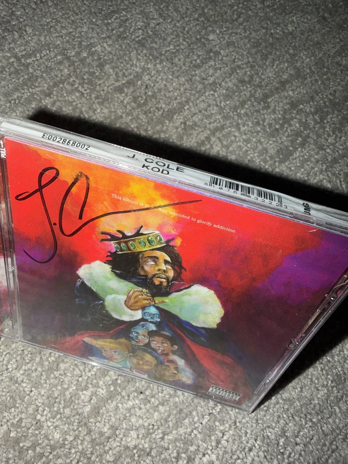 J. Cole Signed Album KOD, Vinyl Rare 4 Your Eyez Only Cassette, and CD. Sealed, изображение 2
