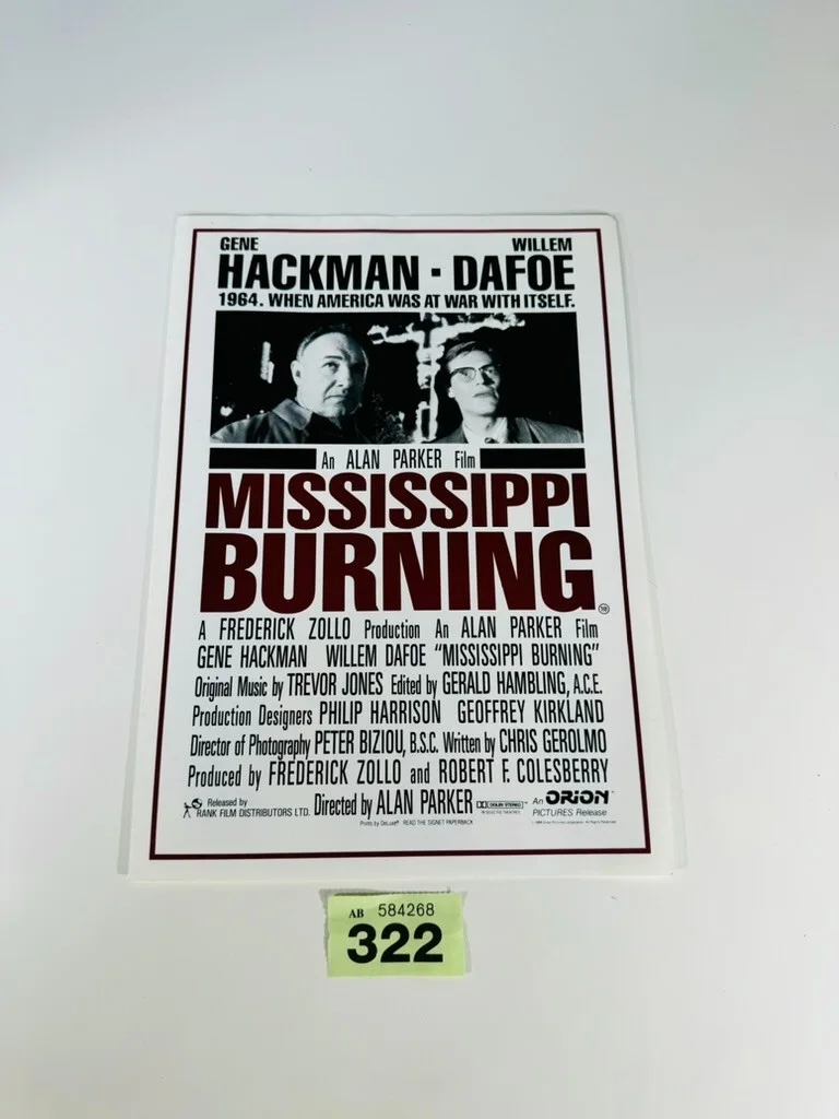 Mississippi Burning Hackman / Dafoe Original Press Kit Brochure Movie Collector, image 5