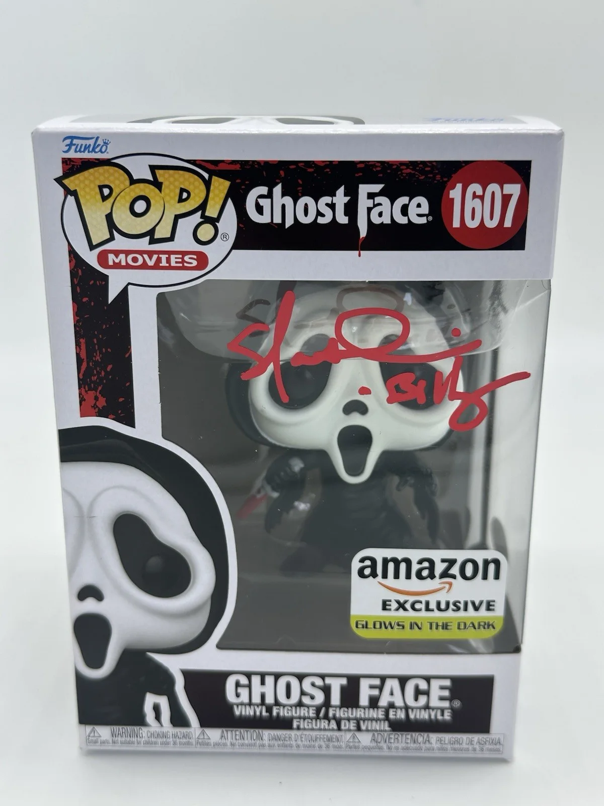 SKEET ULRICH SIGNED GHOSTFACE FUNKO POP GITD EXCL. +BILLY SCREAM CN JSA COA, image 2