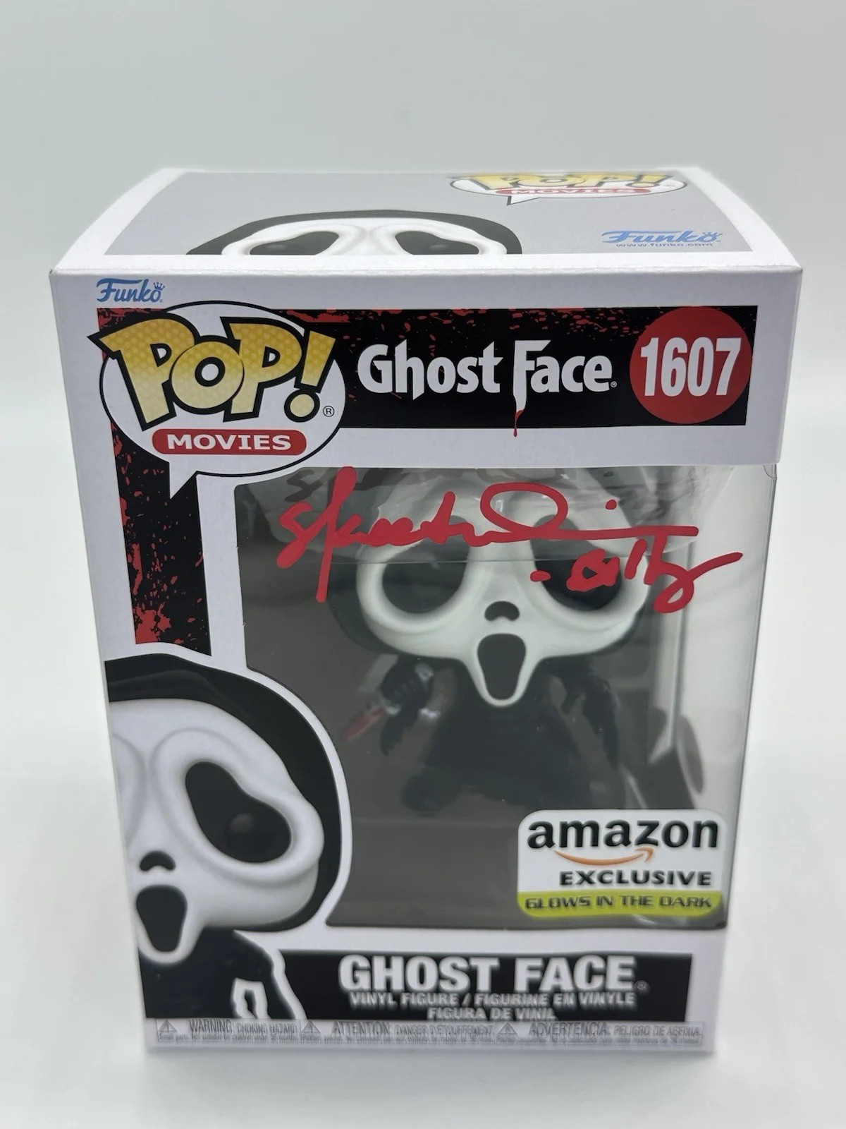 SKEET ULRICH SIGNED GHOSTFACE FUNKO POP GITD EXCL. +BILLY SCREAM CN JSA COA, image 2