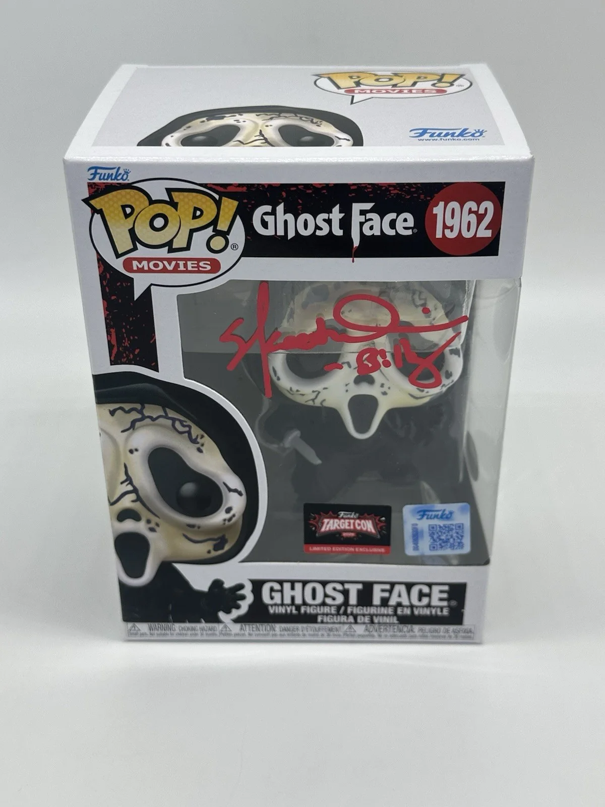 SKEET ULRICH SIGNED GHOSTFACE FUNKO POP WITHERED EXCL. +BILLY CN SCREAM JSA COA, image 2