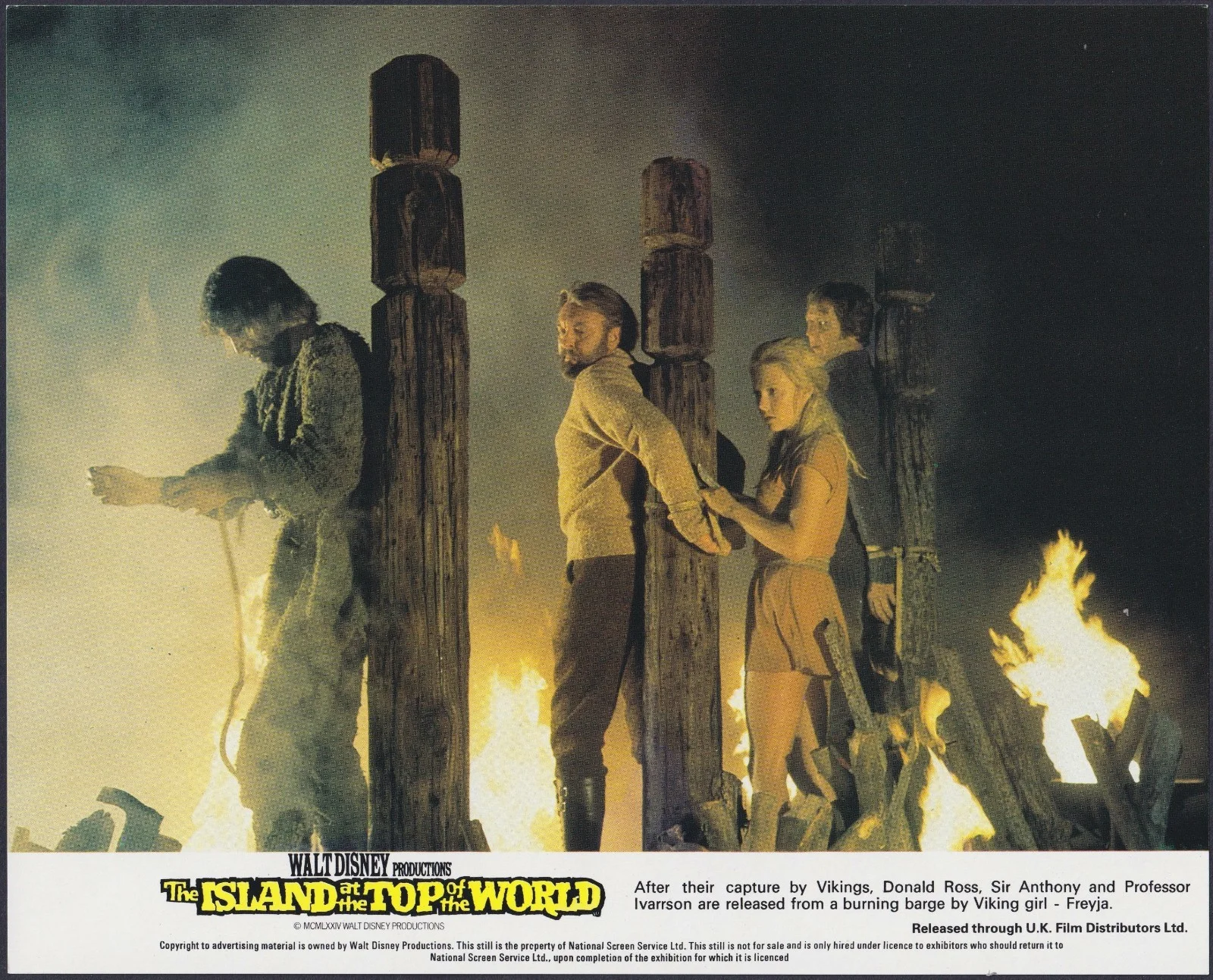 Island at the Top of the World 8x ORIGINAL UK FOH Lobby Cards Disney 1974, изображение 5