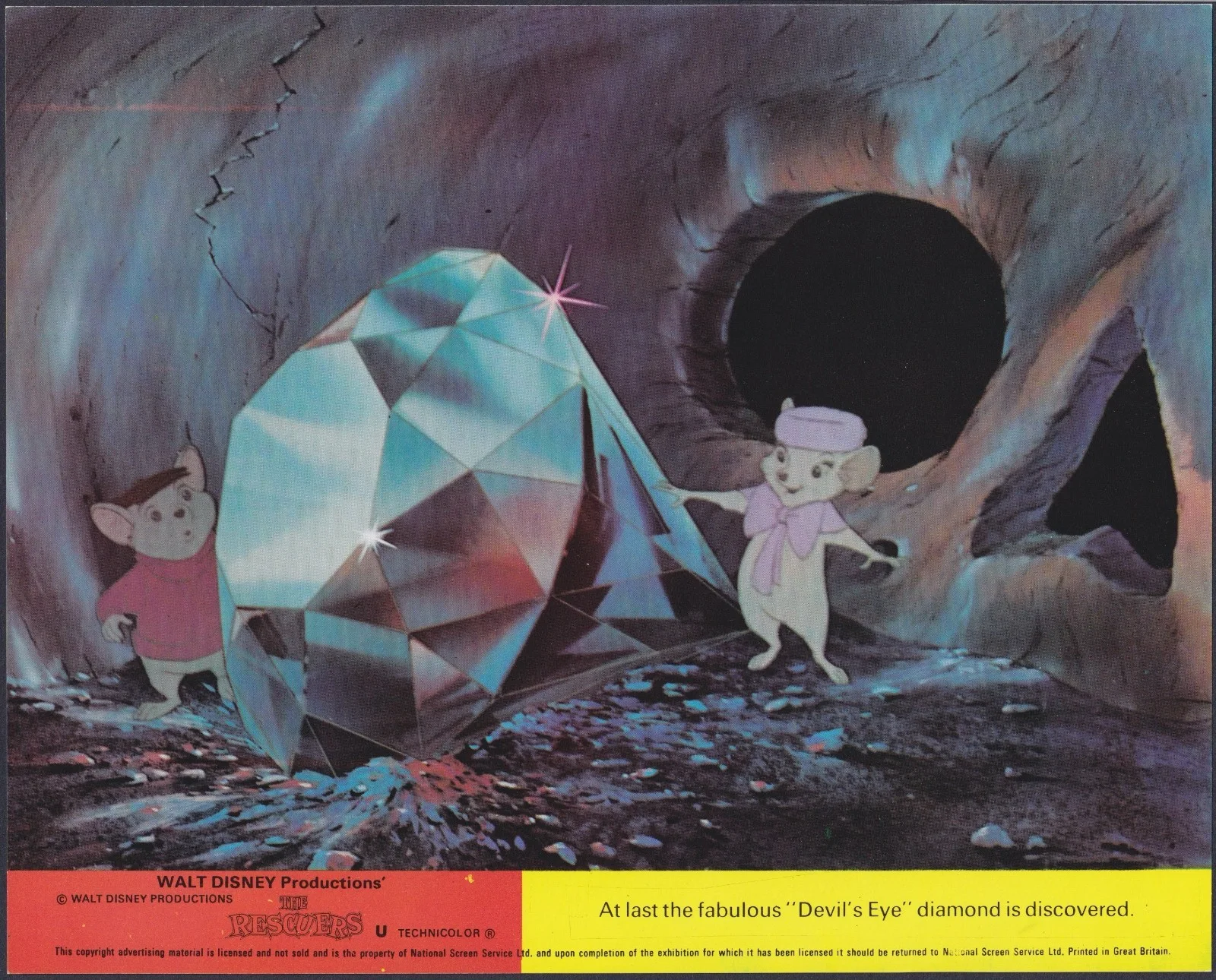The Rescuers 8x ORIGINAL UK FOH Lobby Cards Disney Early RR MINT, изображение 3