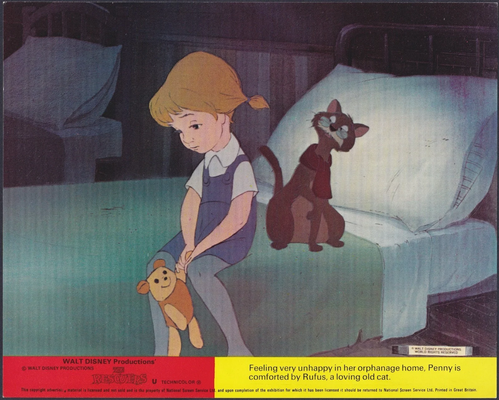 The Rescuers 8x ORIGINAL UK FOH Lobby Cards Disney Early RR MINT, изображение 5