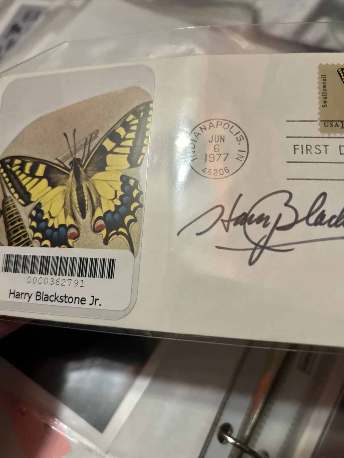 Harry Blackstone Jr — Harry Black stone Jr. Autographed Envelope Authentic, image 3