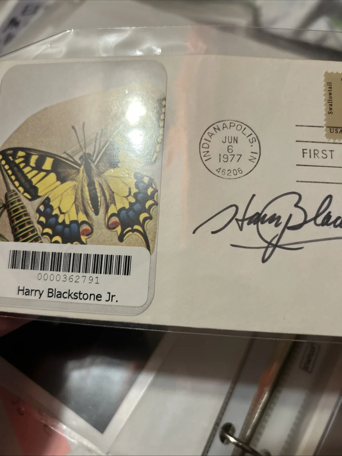 Harry Blackstone Jr — Harry Black stone Jr. Autographed Envelope Authentic, image 4