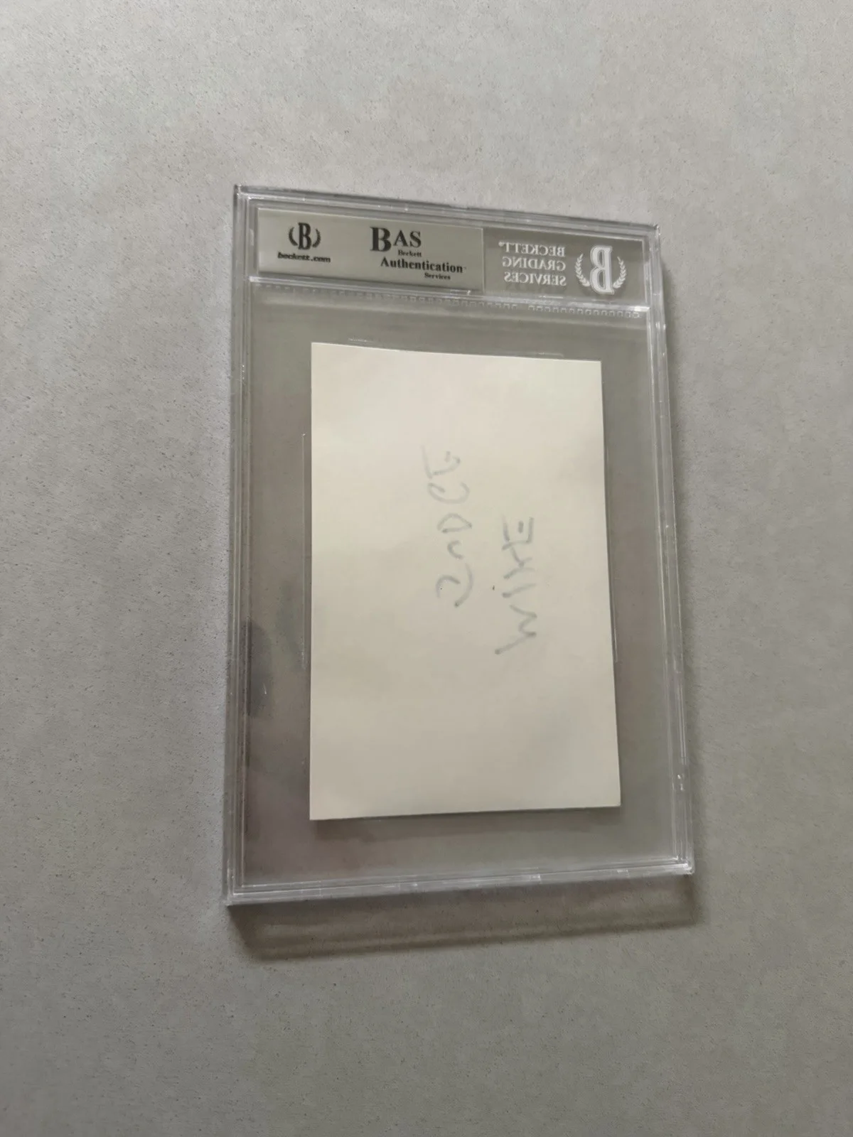 Mike Judge — Mike Judge signed encapsulated index card Beckett BAS COA slabbed Beavis Butthea, изображение 3