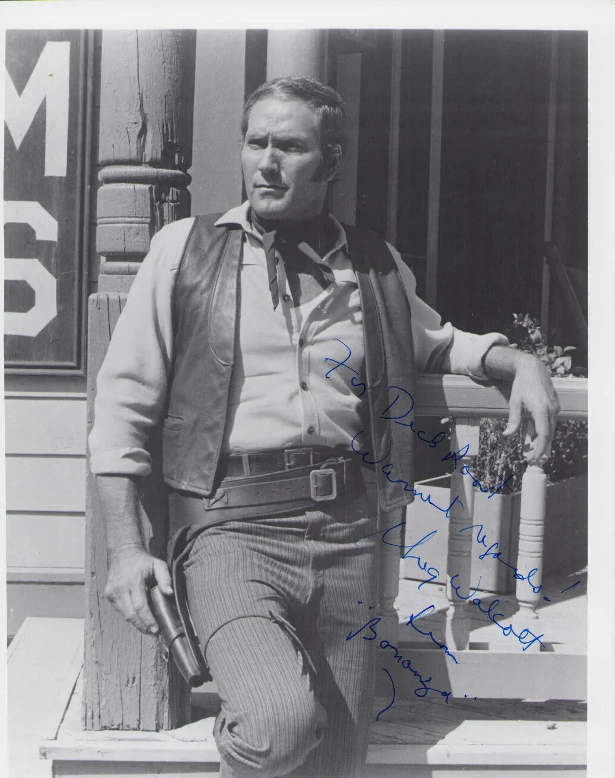 Gregory Walcott — Vintage Gregory Walcott Autographed 8X10 B/W Photograph Bonanza
