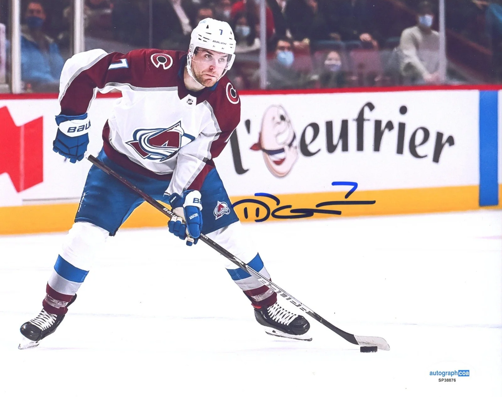 Devon Toews — Devon Toews AUTOGRAPH Signed Colorado Avalanche NHL Hockey 8x10 Photo ACOA, изображение 2