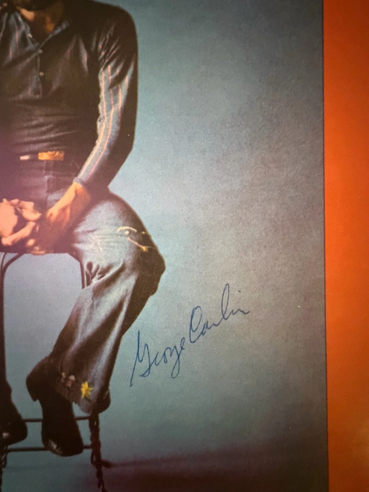 George Carlin Signed FM & AM Original Vinyl Record Music Collectible Autographed, изображение 2