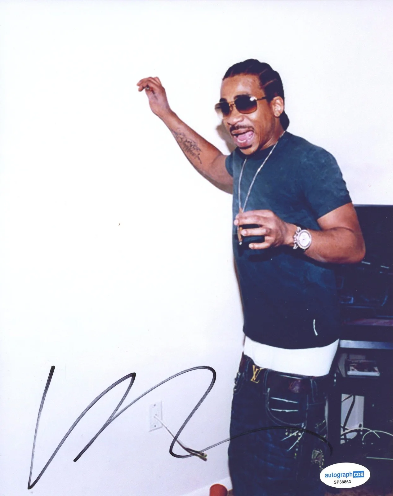Max B — Max B "Wave God" Rapper AUTOGRAPH Signed Charley Wingate 8x10 Photo ACOA, image 2