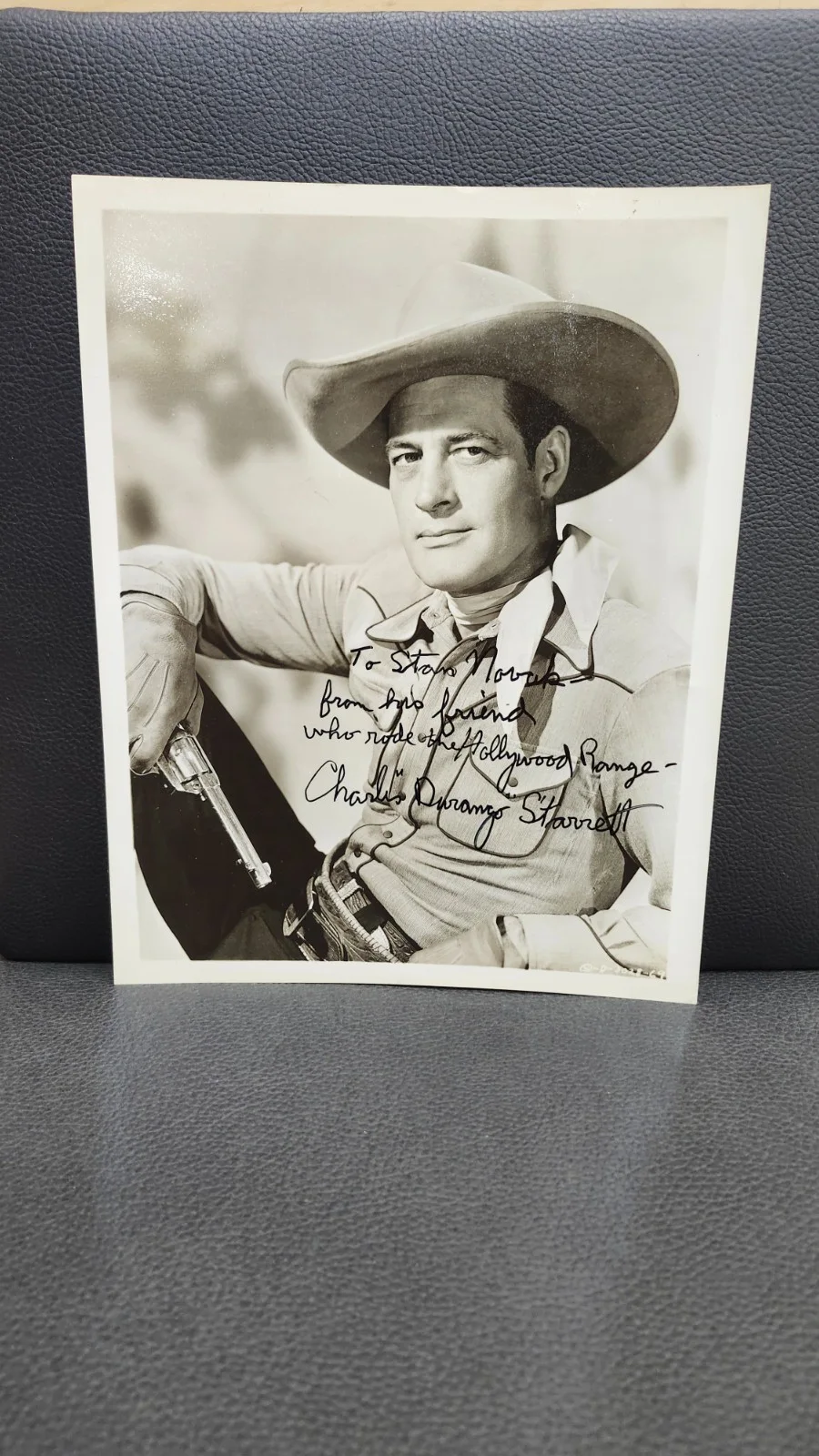 Charles Starrett — Charles Starrett signed autographed 8x10 photo - JSA - ( i-01394), изображение 3