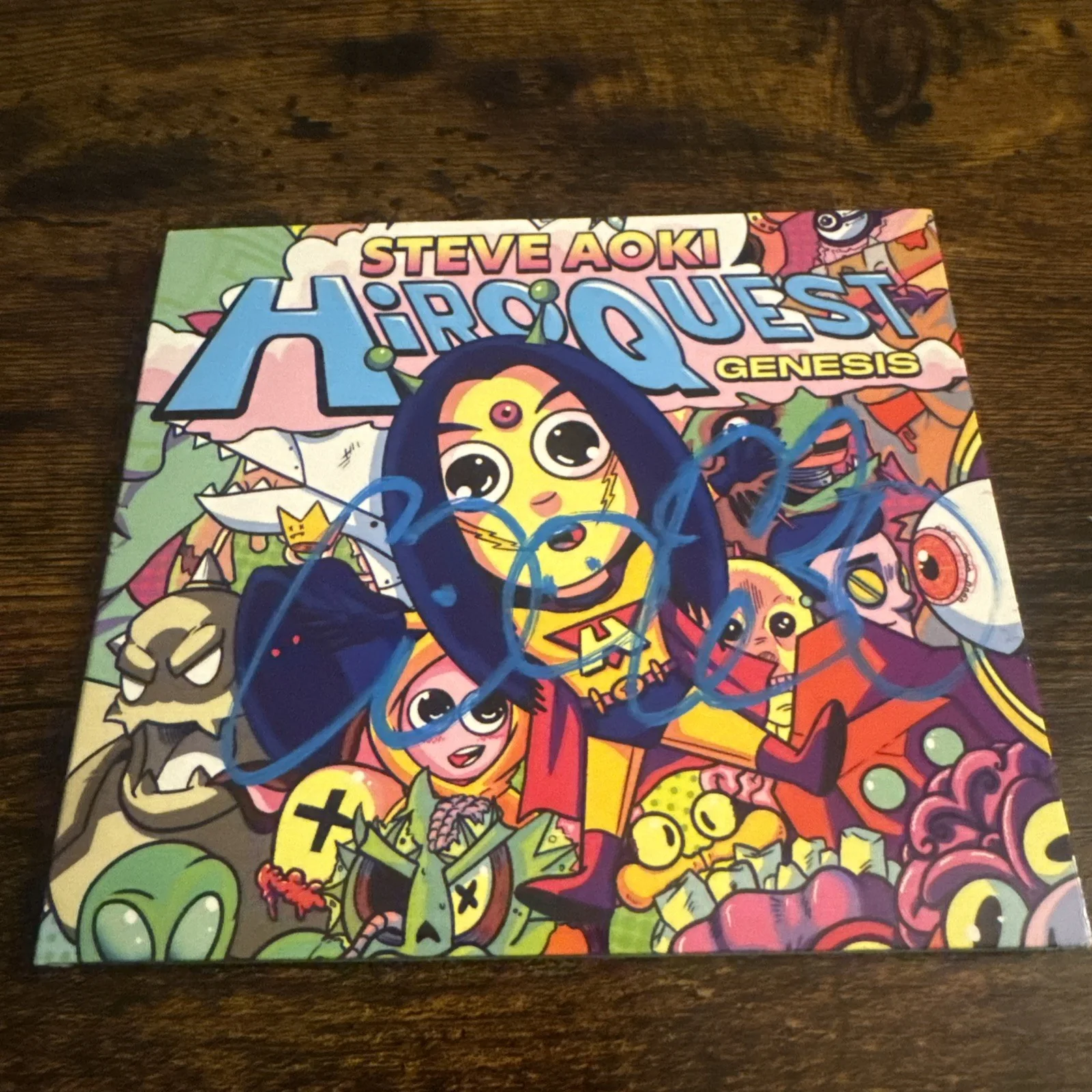 Steve Aoki Signed HiroQuest Genesis CD DJ Musician Beckett Coa Dim Mak, image 2