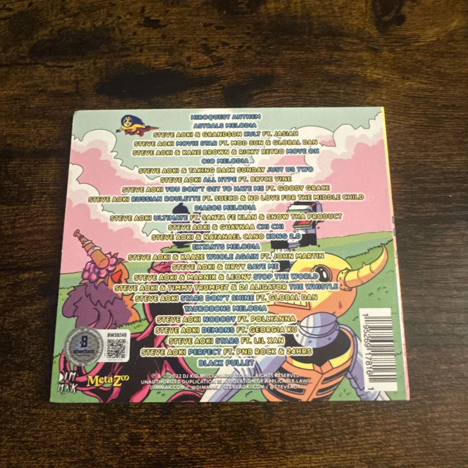 Steve Aoki Signed HiroQuest Genesis CD DJ Musician Beckett Coa Dim Mak, image 5