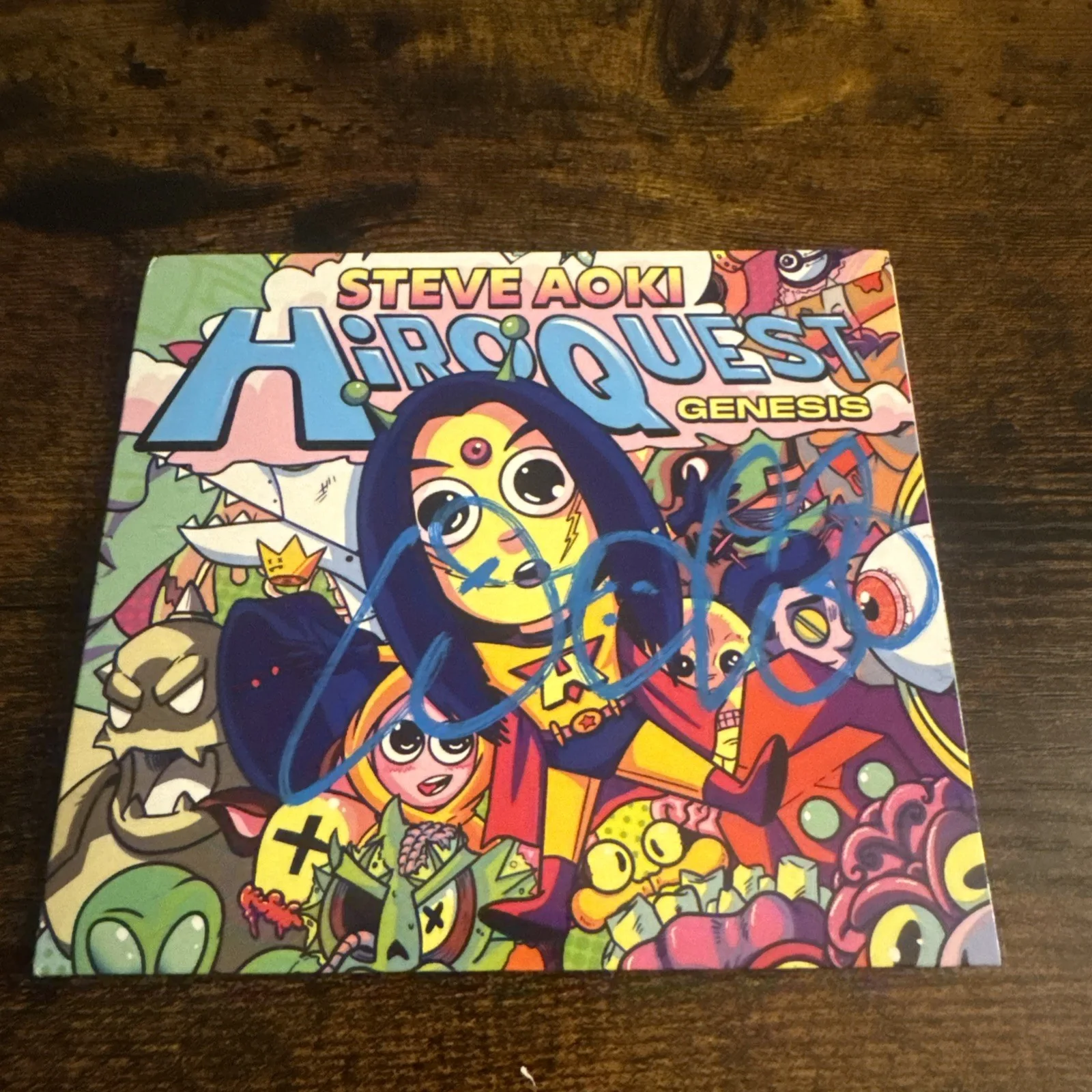 Steve Aoki Signed HiroQuest Genesis CD DJ Musician Beckett Coa Dim Mak, image 2