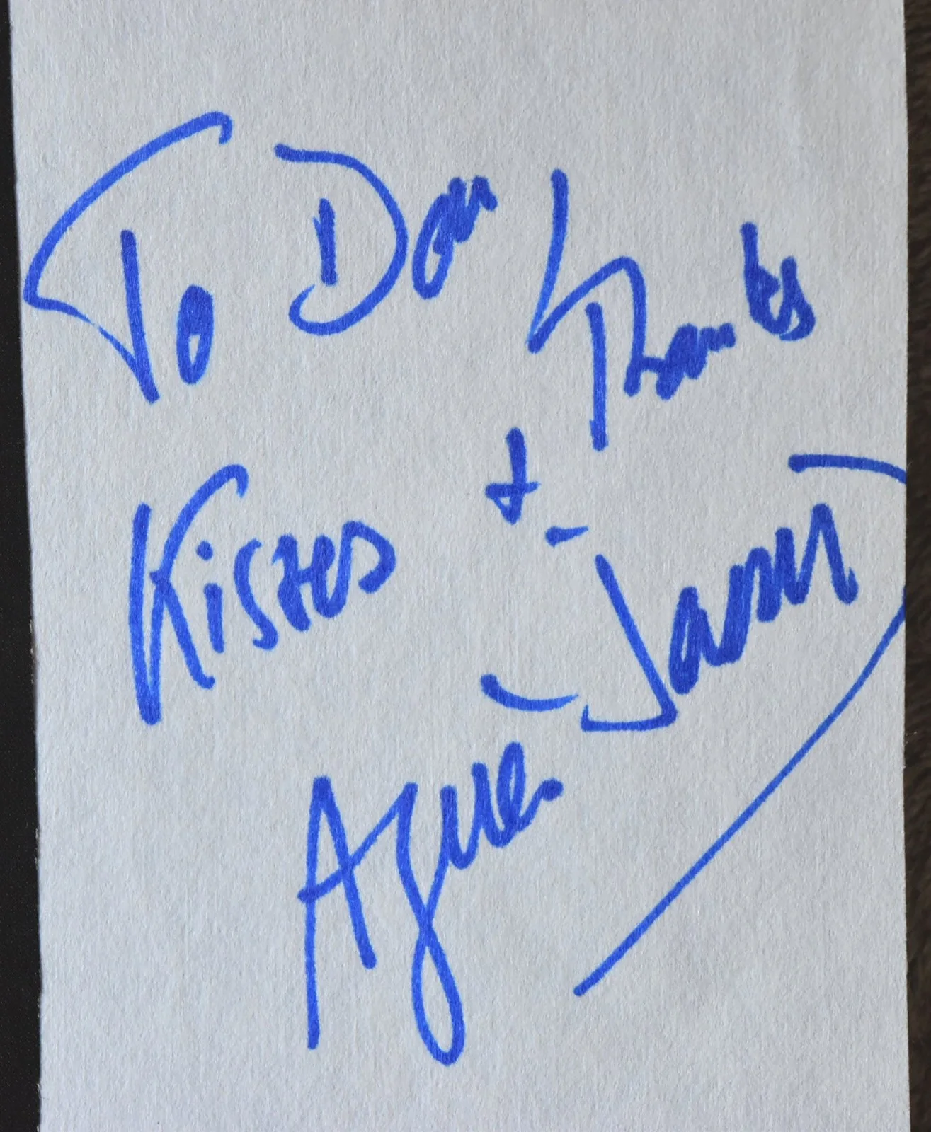 Agnes Jaoui Hand Signed Paper, image 2