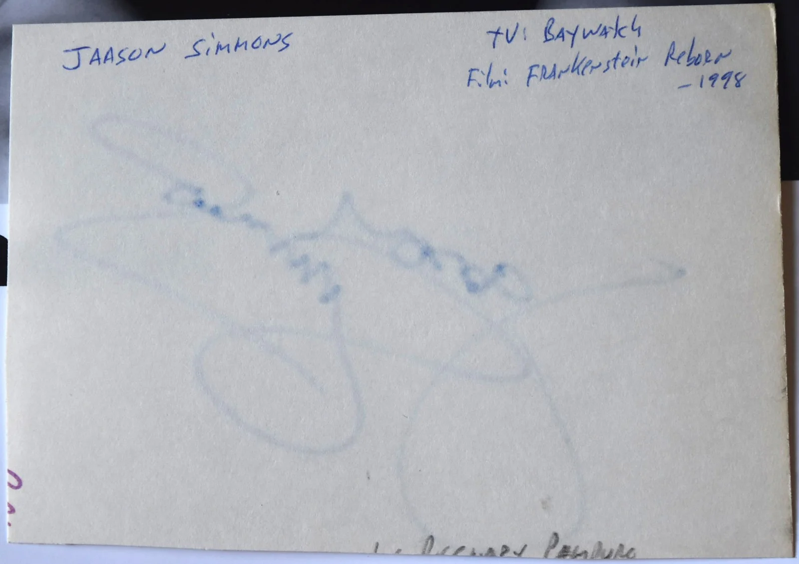 Jaason Simmons Hand Signed Card, image 3