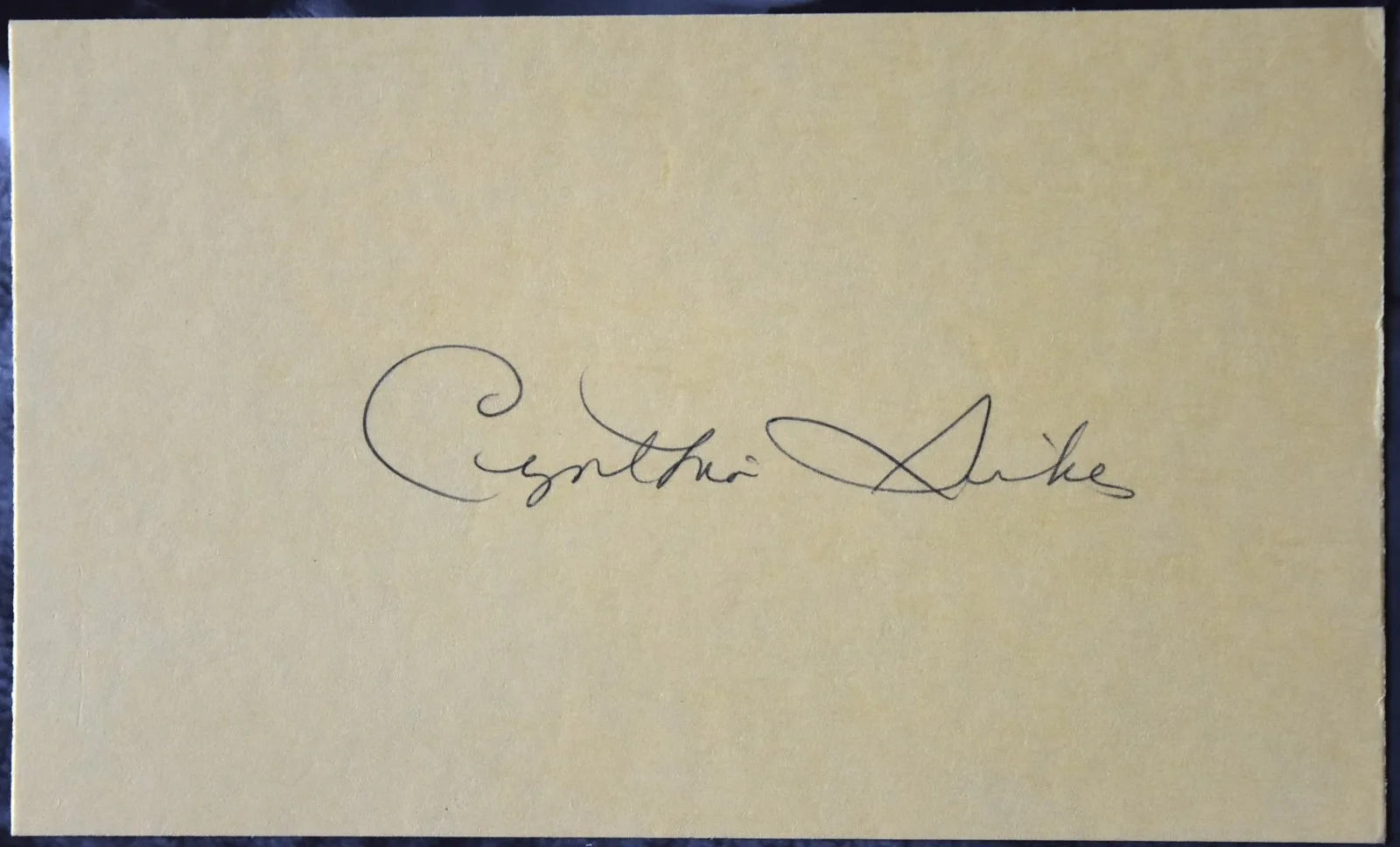 Cynthia Sikes Hand Signed Card, image 2