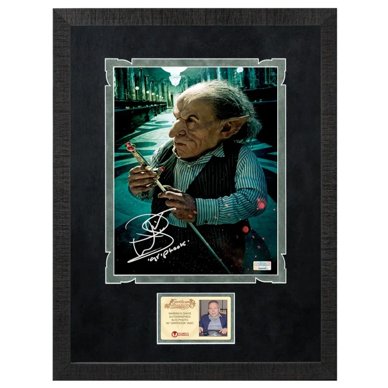 Warwick Davis — Warwick Davis Autographed Harry Potter Griphook 8×10 Framed Photo
