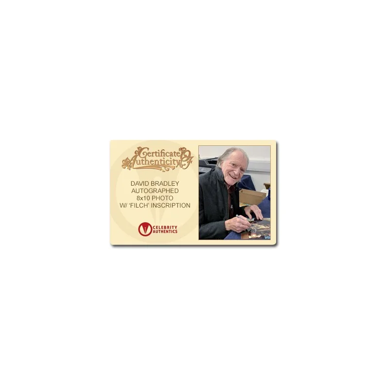 David Bradley — David Bradley Autographed Harry Potter Argus Filch Mrs. Norris 8x10 Framed Photo, image 2