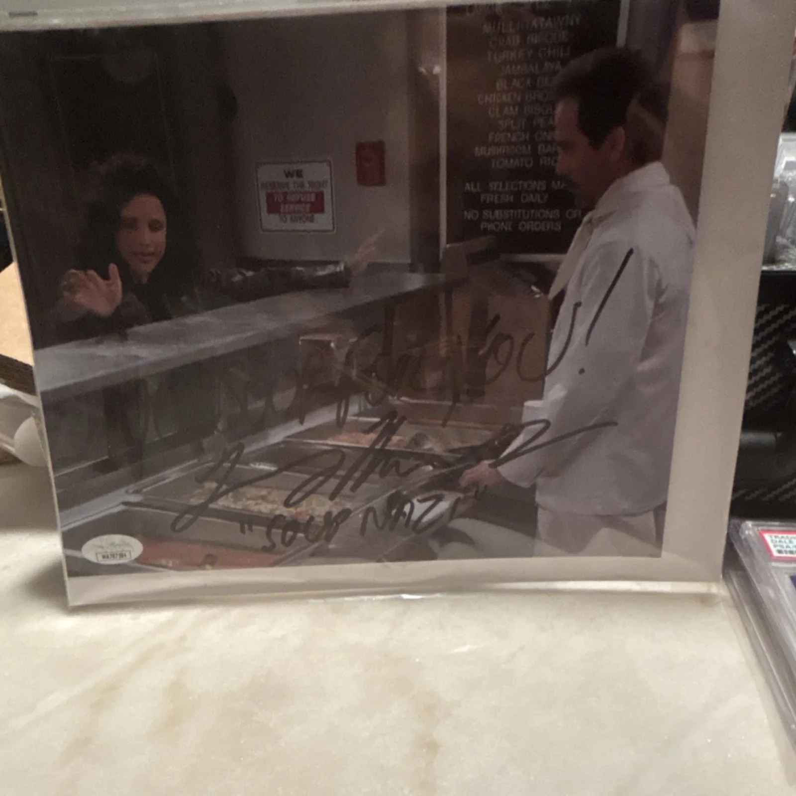 Soup Nazi — Seinfeld Soup Nazi Signed Original Photo Television JSA Auth. No Soup for You
