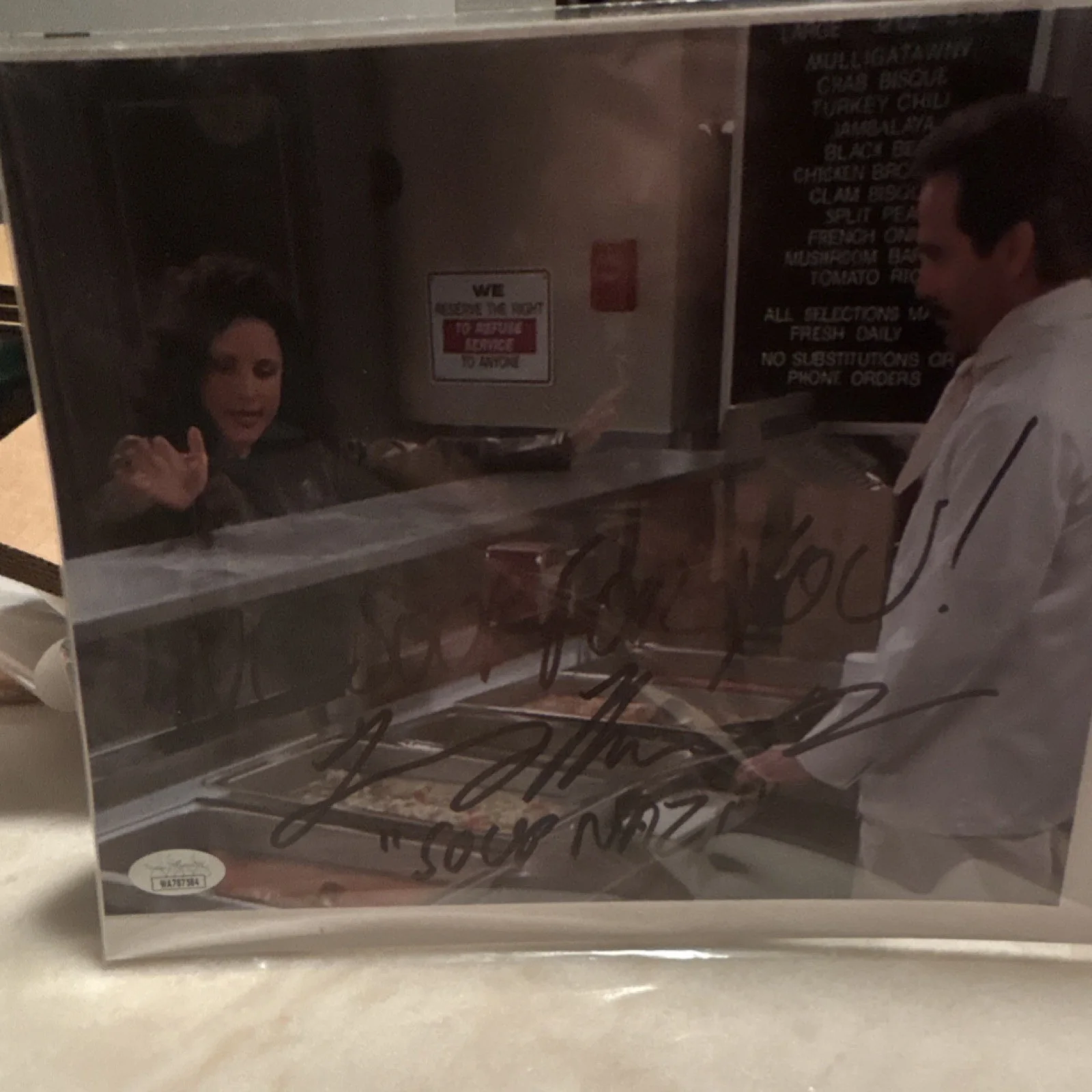 Soup Nazi — Seinfeld Soup Nazi Signed Original Photo Television JSA Auth. No Soup for You, image 2