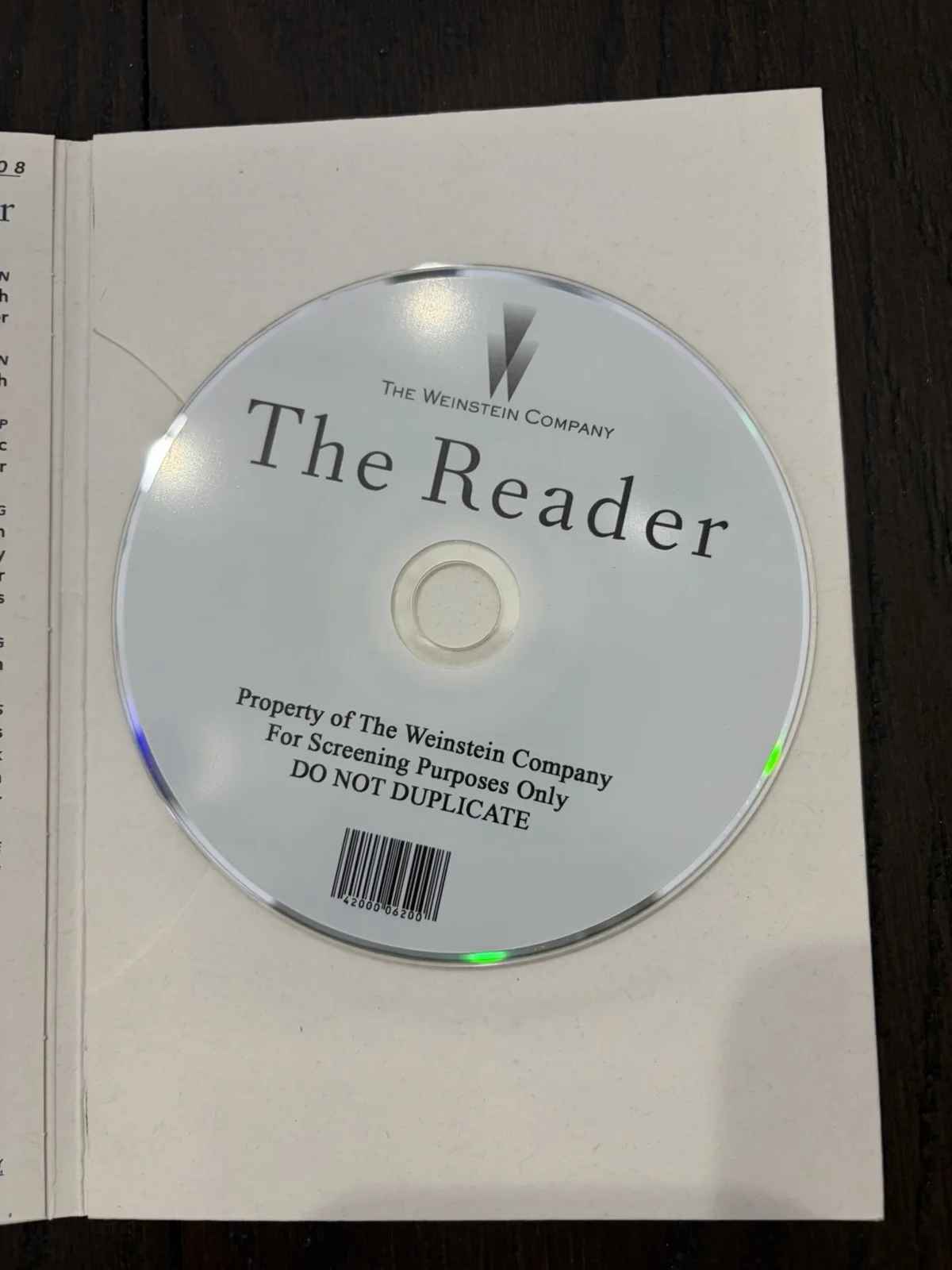 FYC Screener DVD Lot – The Reader + Vicky Cristina Barcelona 2008 Awards, image 4