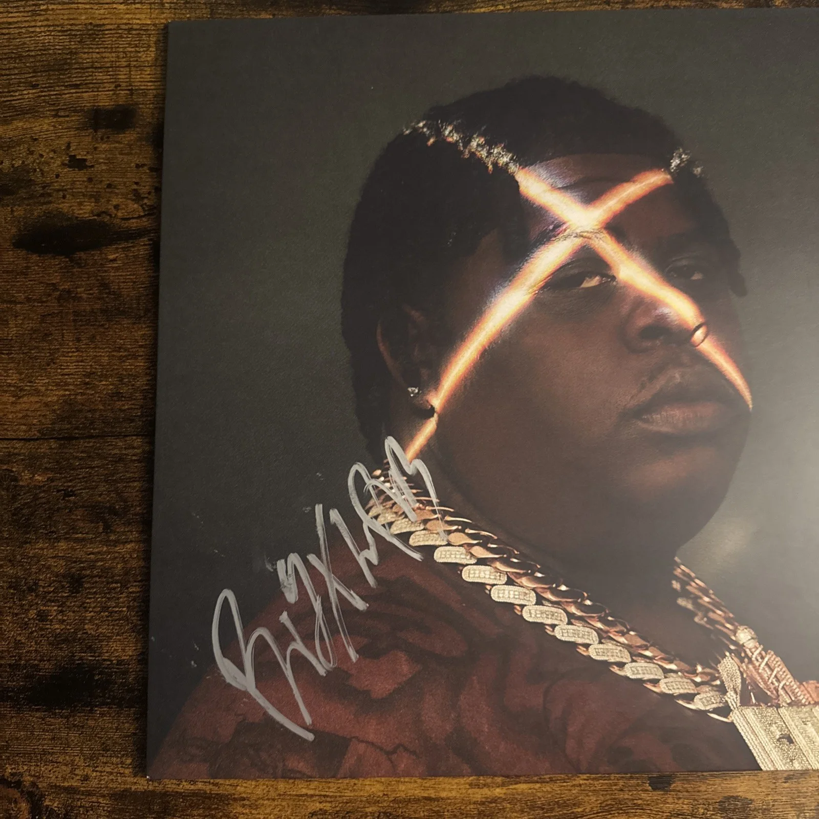 BIGXTHAPLUG SIGNED TAKE CARE LP VINYL RECORD ALBUM BIG X THA PLUG Beckett Coa, image 2