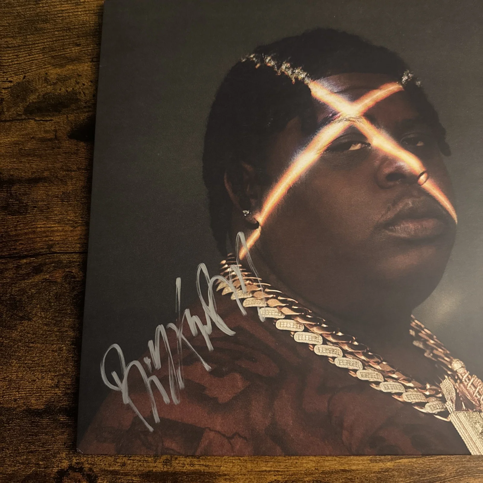 BIGXTHAPLUG SIGNED TAKE CARE LP VINYL RECORD ALBUM BIG X THA PLUG Beckett Coa, image 2