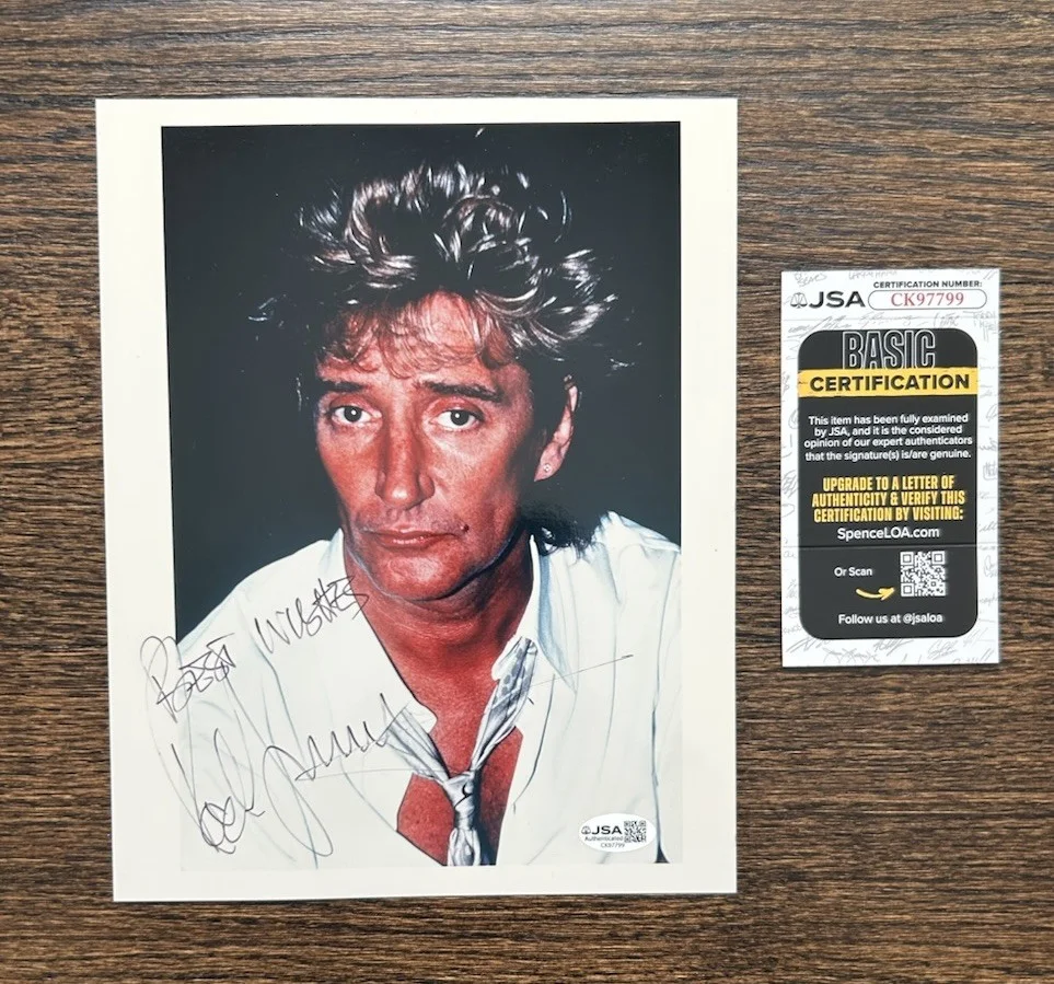 Rod Stewart — ROD STEWART SIGNED AUTOGRAPHED COLOR 8X10 PHOTOGRAPH JSA COA