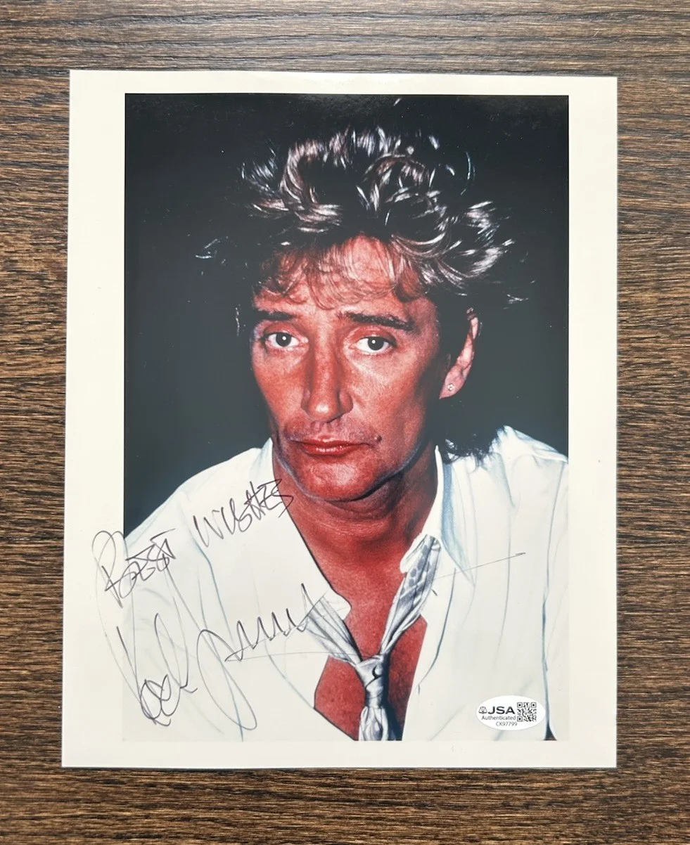 Rod Stewart — ROD STEWART SIGNED AUTOGRAPHED COLOR 8X10 PHOTOGRAPH JSA COA, image 2