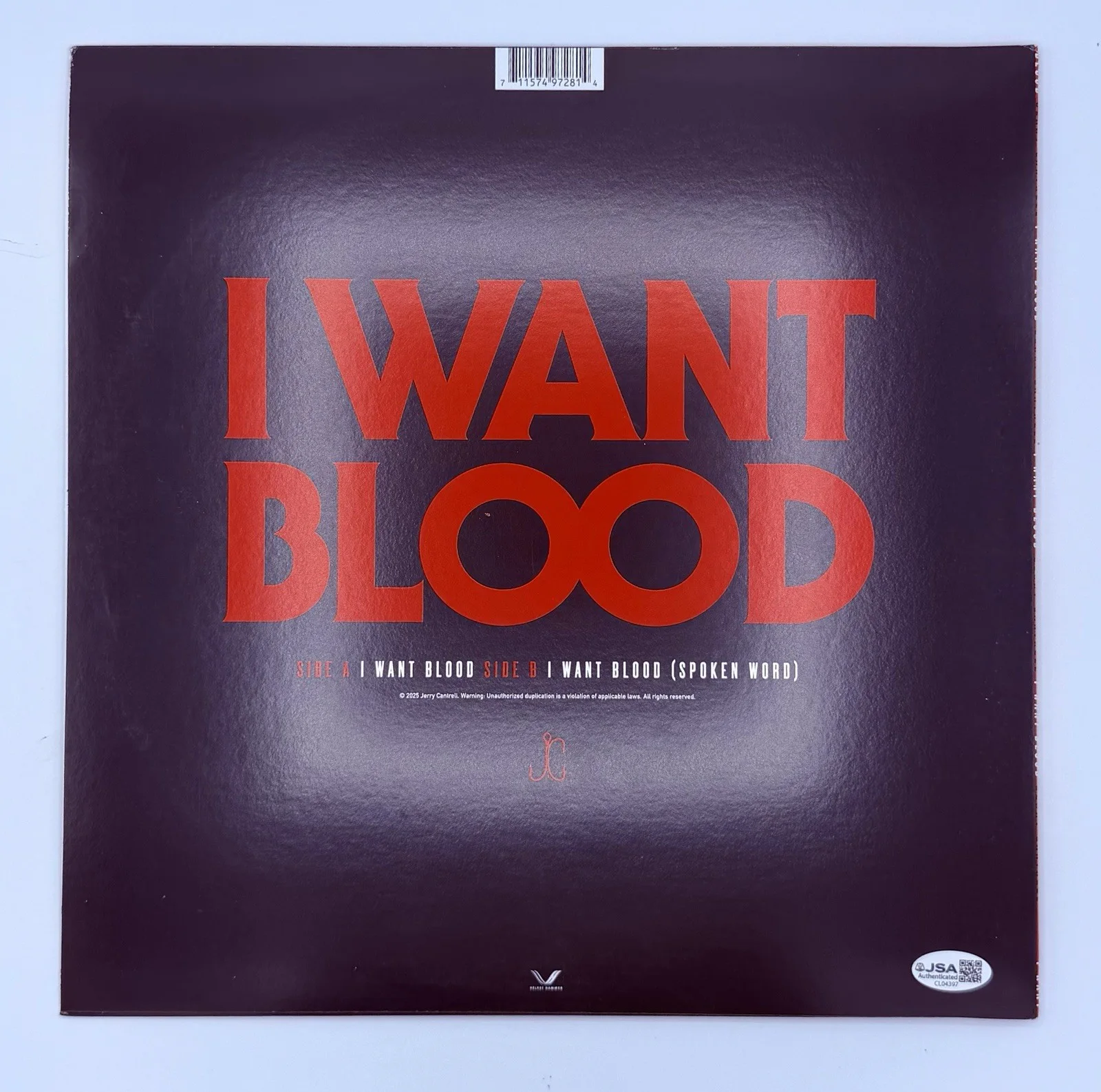 Jerry Cantrell Signed I Want Blood Vinyl Record Album Autograph Alice In Chains, изображение 2