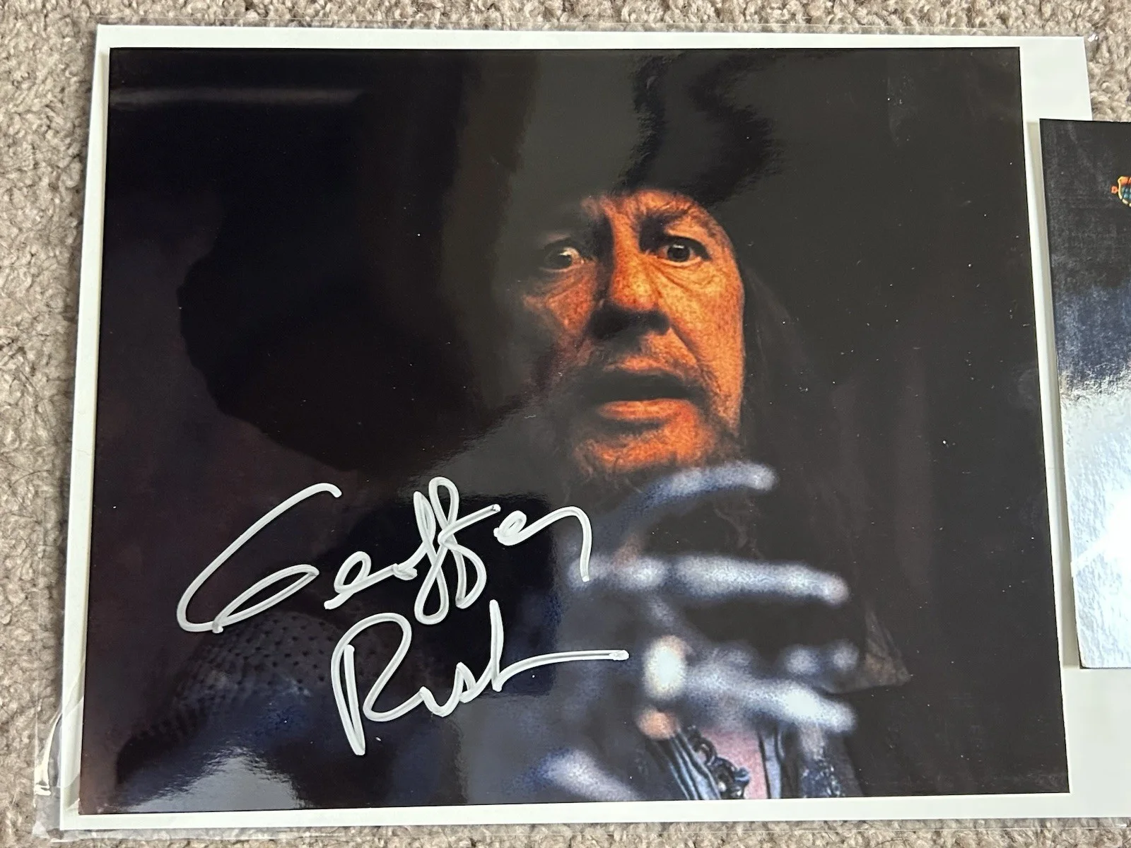 Geoffrey Rush Signed POTC Barbossa Pirates of Caribbean 8x10 Proof Photo Depp, изображение 2
