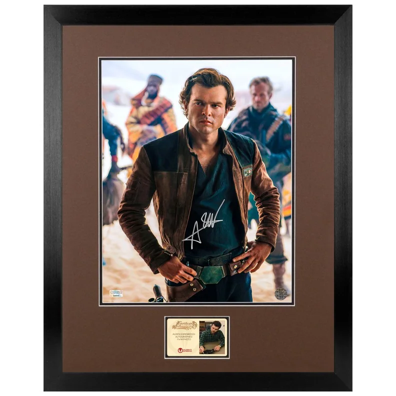 Alden Ehrenreich — Alden Ehrenreich Autographed Solo A Star Wars Story Han Solo 11x14 Framed Photo