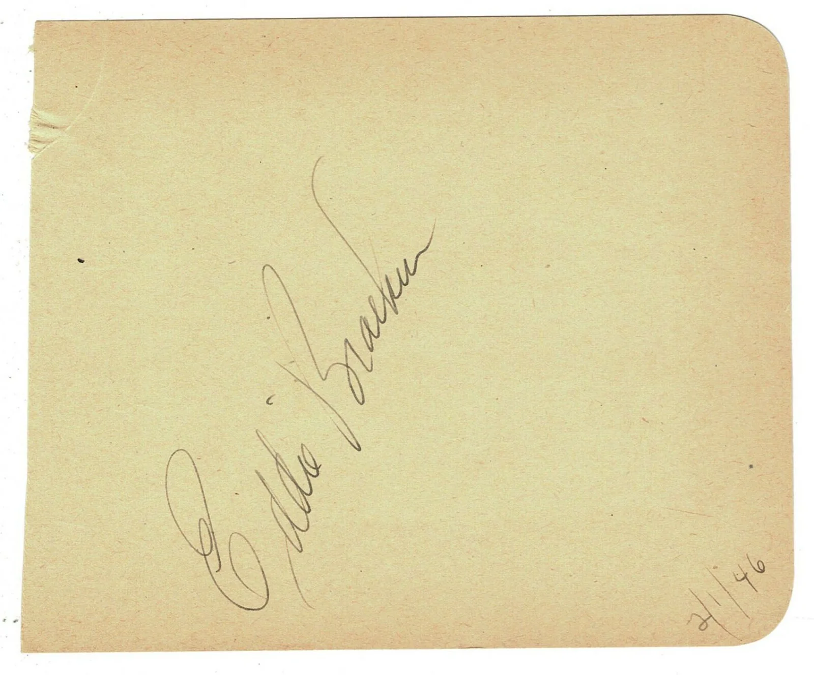 Eddie Bracken — Eddie Bracken National Lampoon Autographed Signed Album Page AMCo COA 13259
