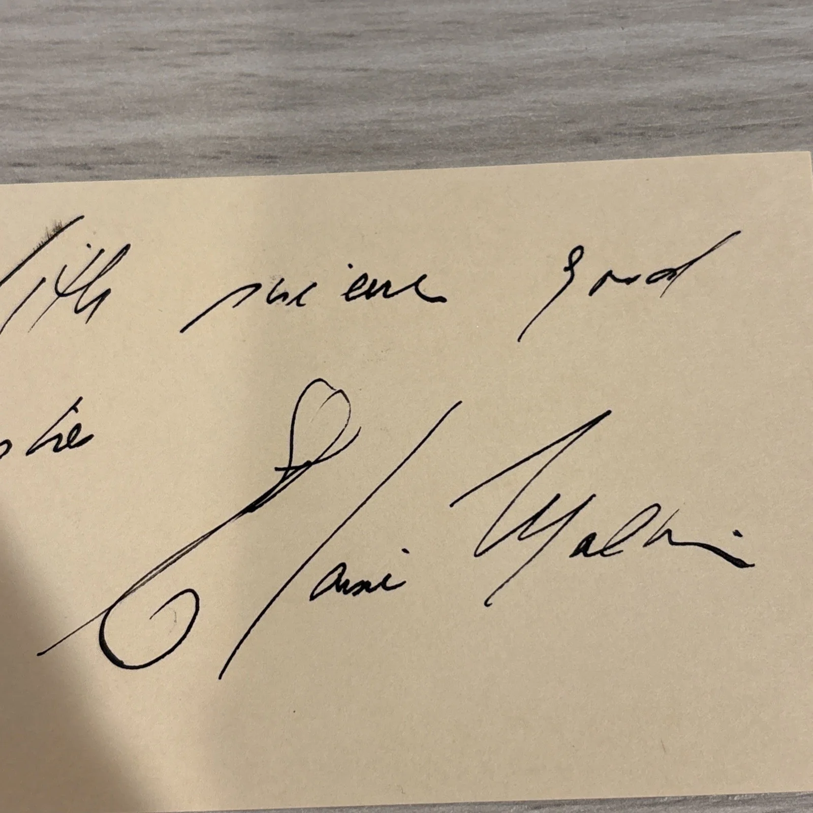 Elaine Malbin Signed Auto 3x5 Index Card Opera, image 2